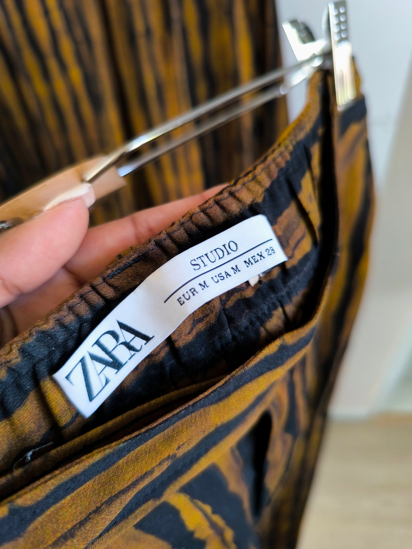 Zara Studio co-ord powersuit cognac (top + broek)