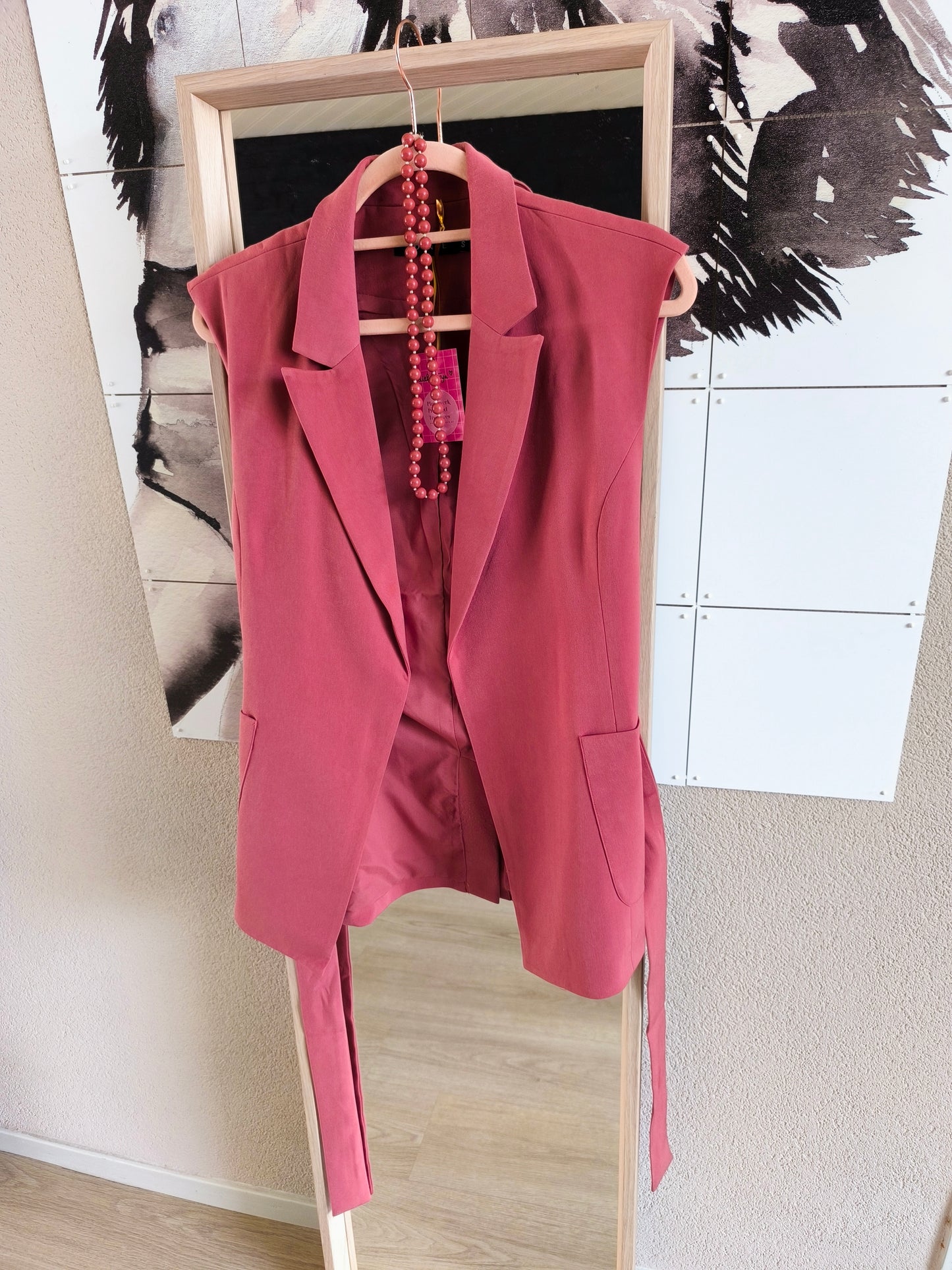 Ydence Danique rayonmix gilet oudroze