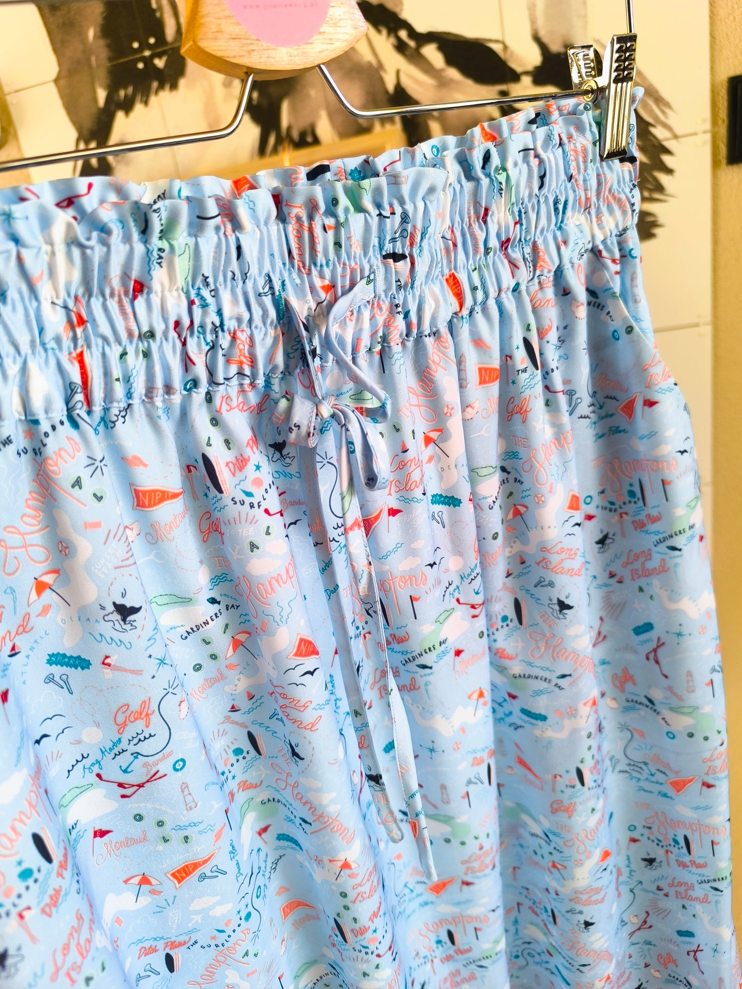 Another Label co-ord set hamptons long island print (blouse + rok)