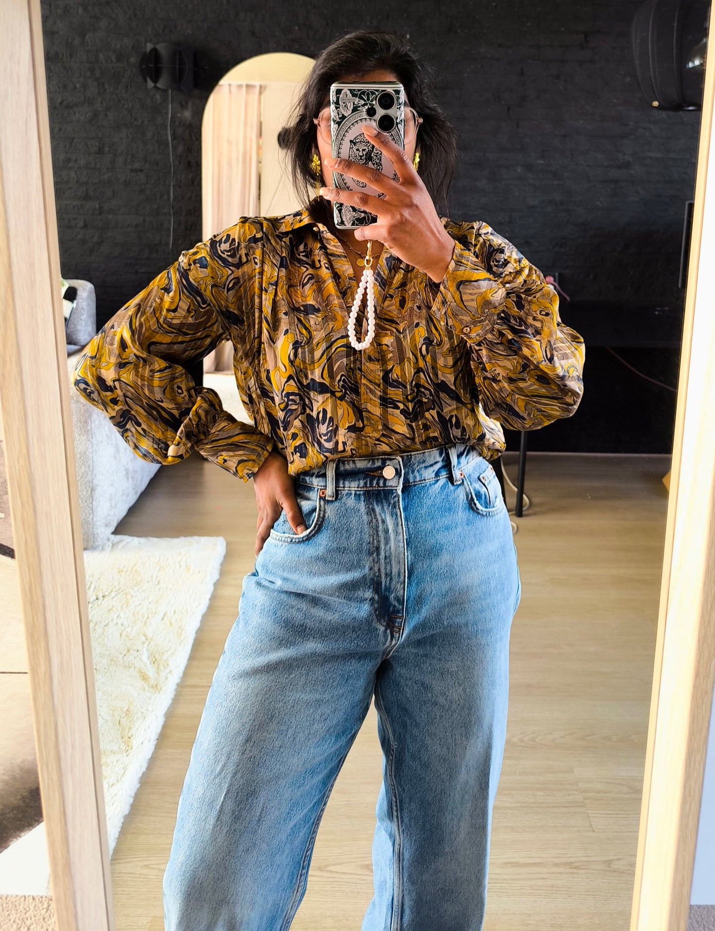 Dante6 Collyn marble lurex blouse