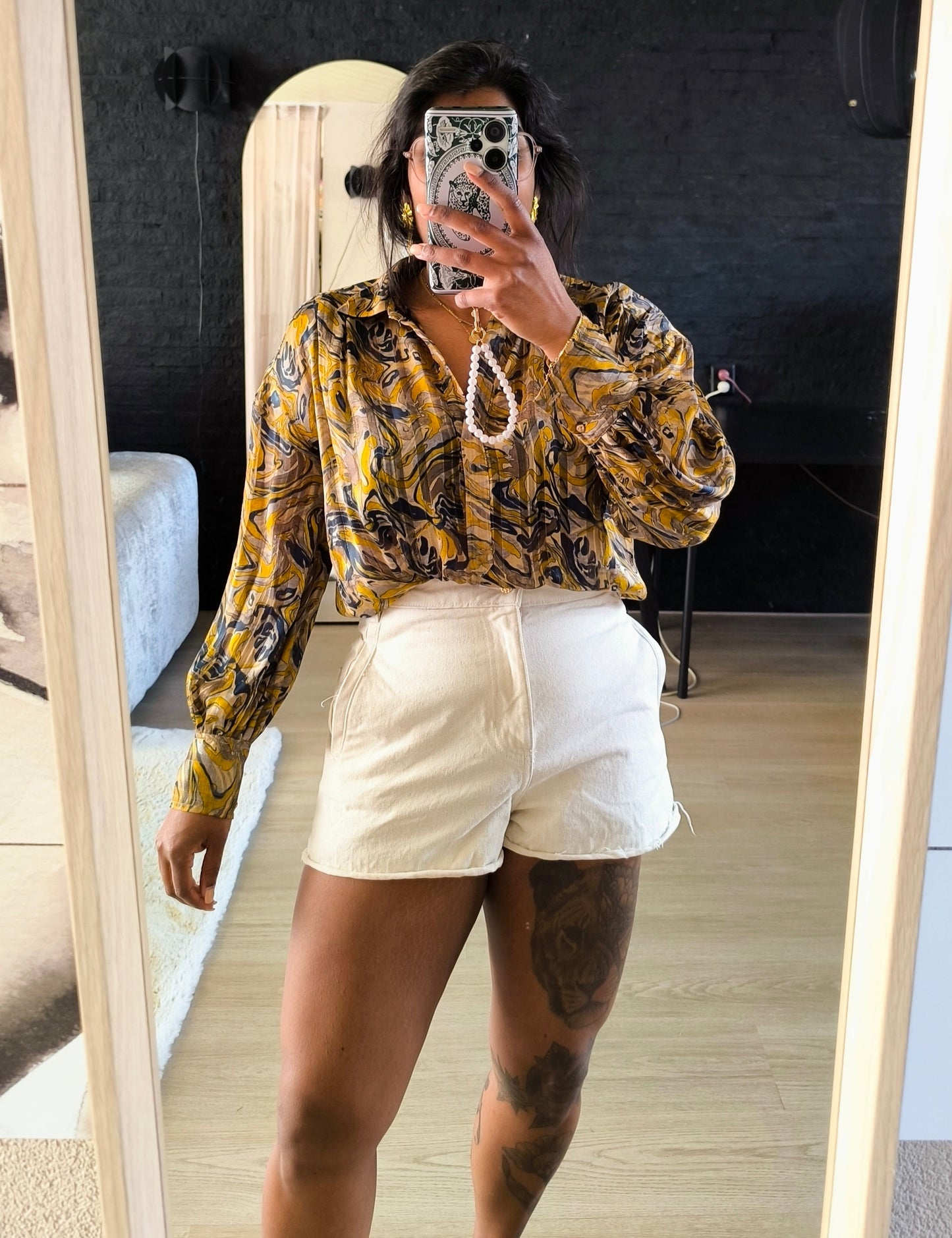 Dante6 Collyn marble lurex blouse