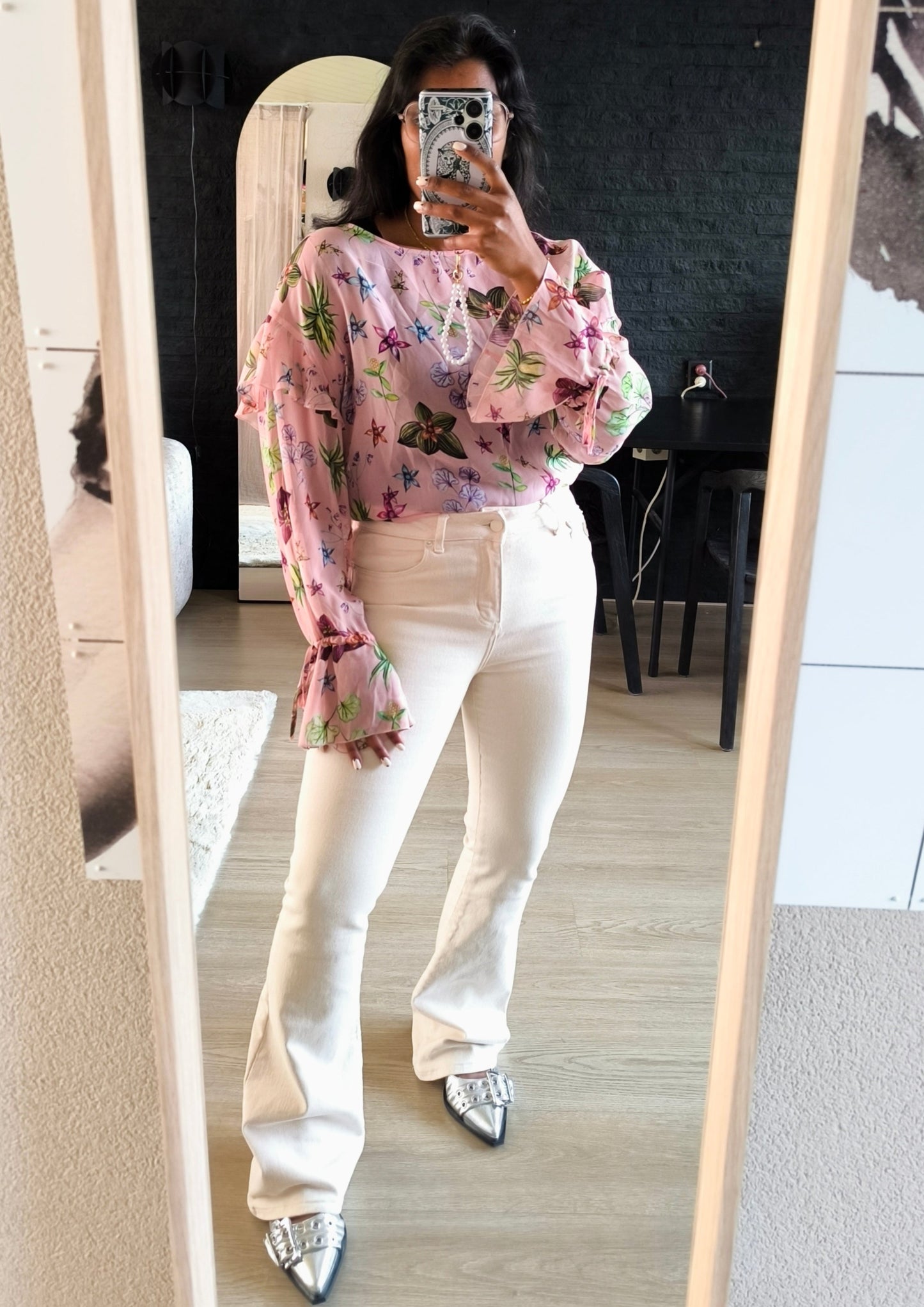 Luisa Cerano 100% silk floral top