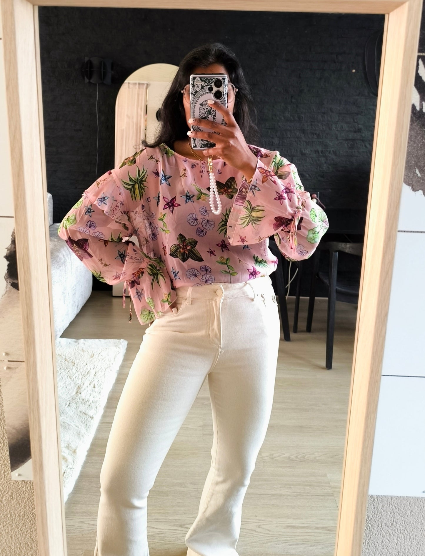 Luisa Cerano 100% silk floral top