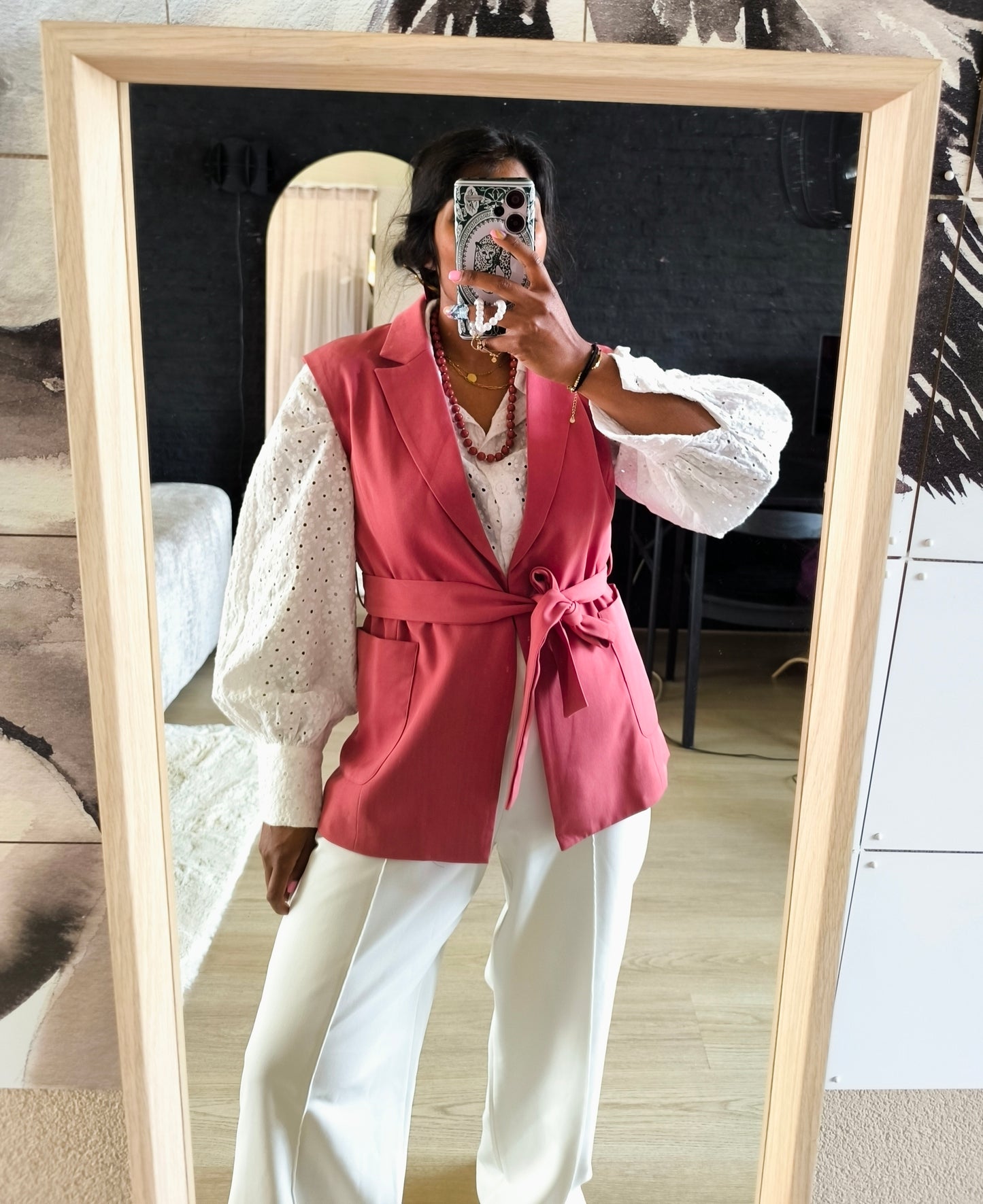 Ydence Danique rayonmix gilet oudroze