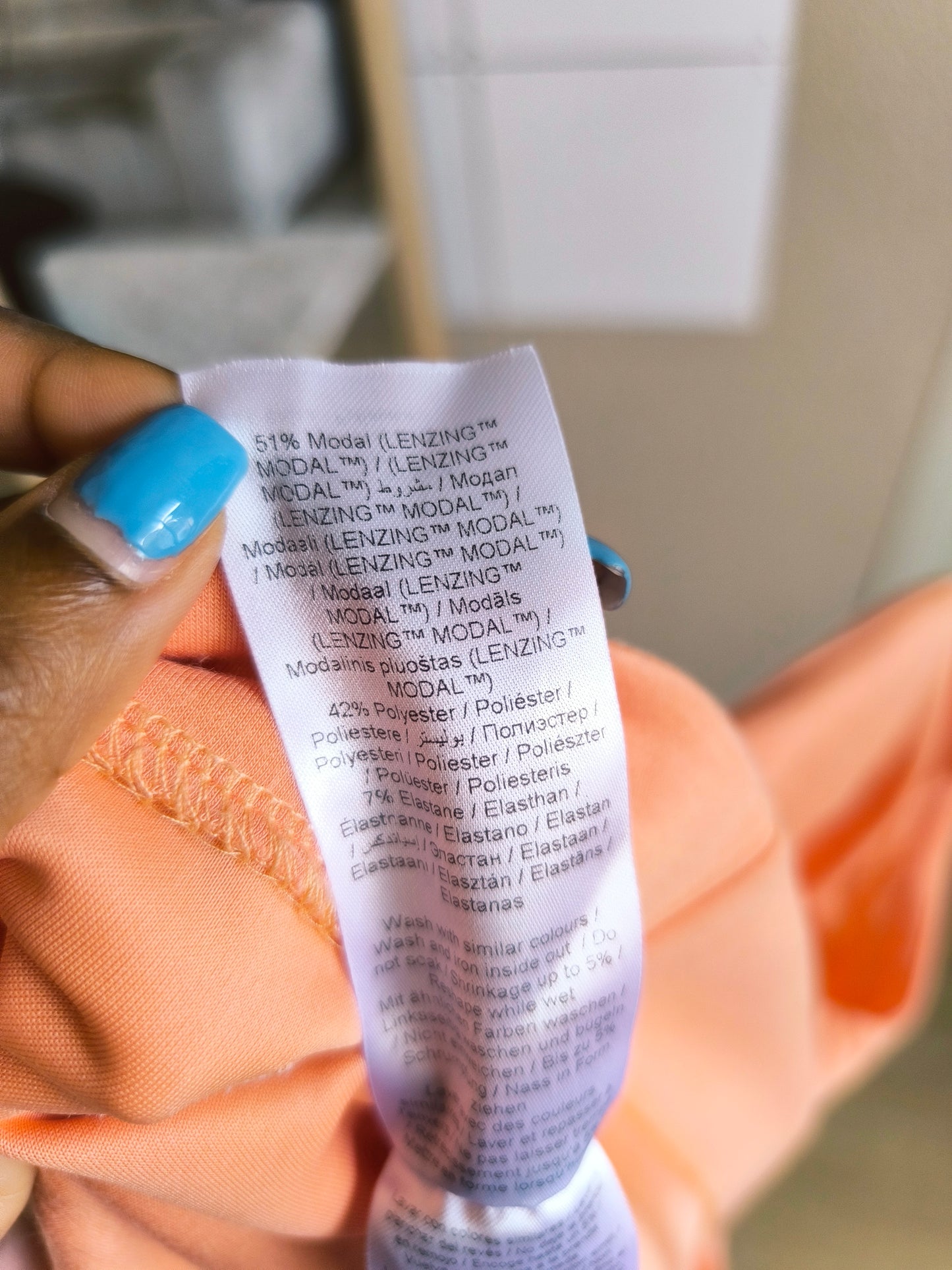 Inwear Issa shoulder padded modal top peach