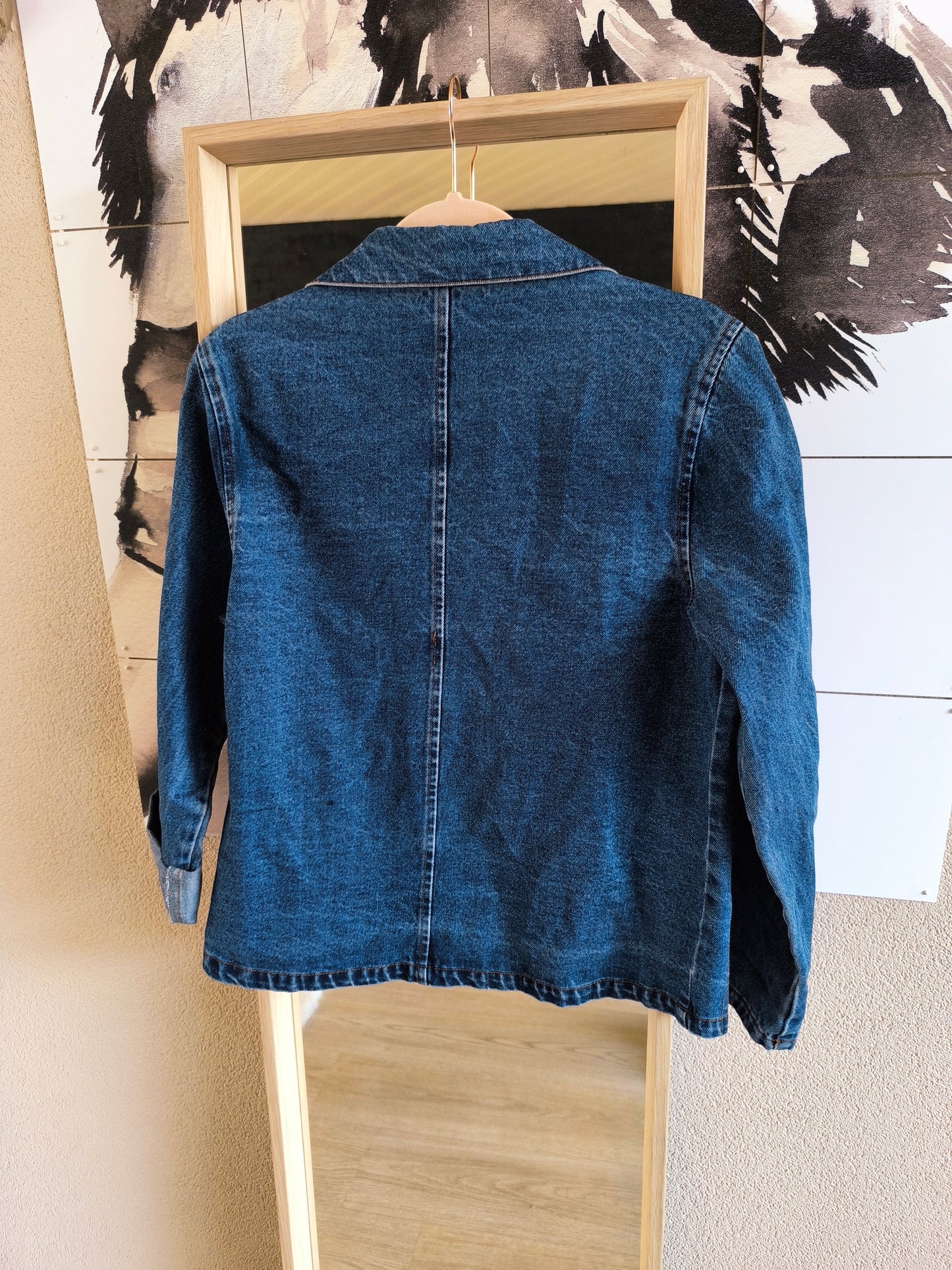 Zhida zip denim jacket indigo