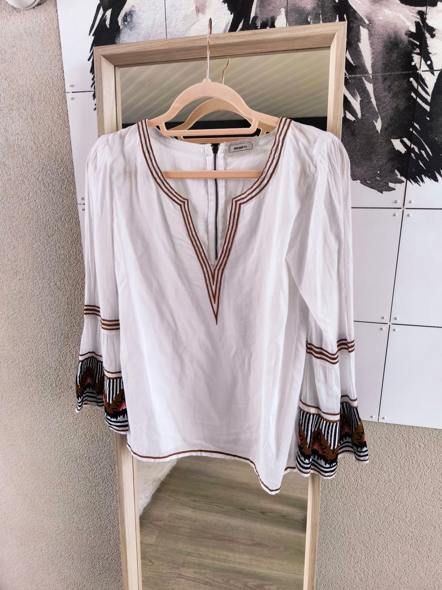 Isato designer bohemian top wit