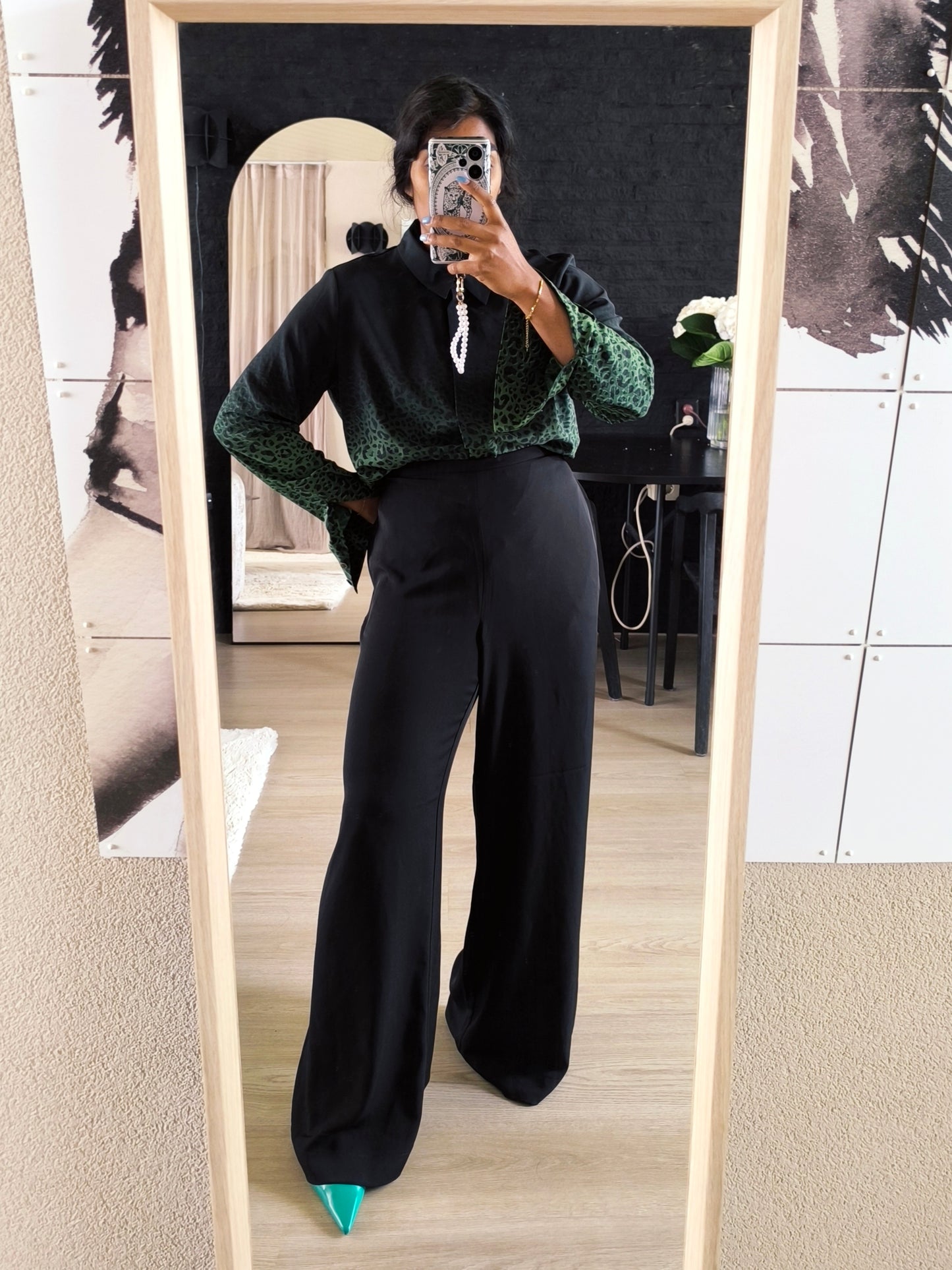 Fifth House leo print shirt emerald