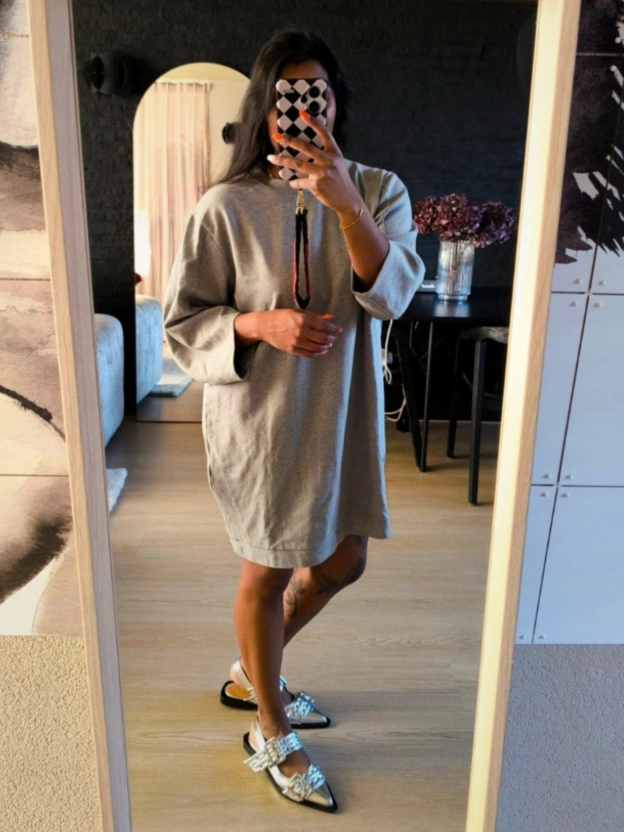 MSCH ressler sweat dress grey melange
