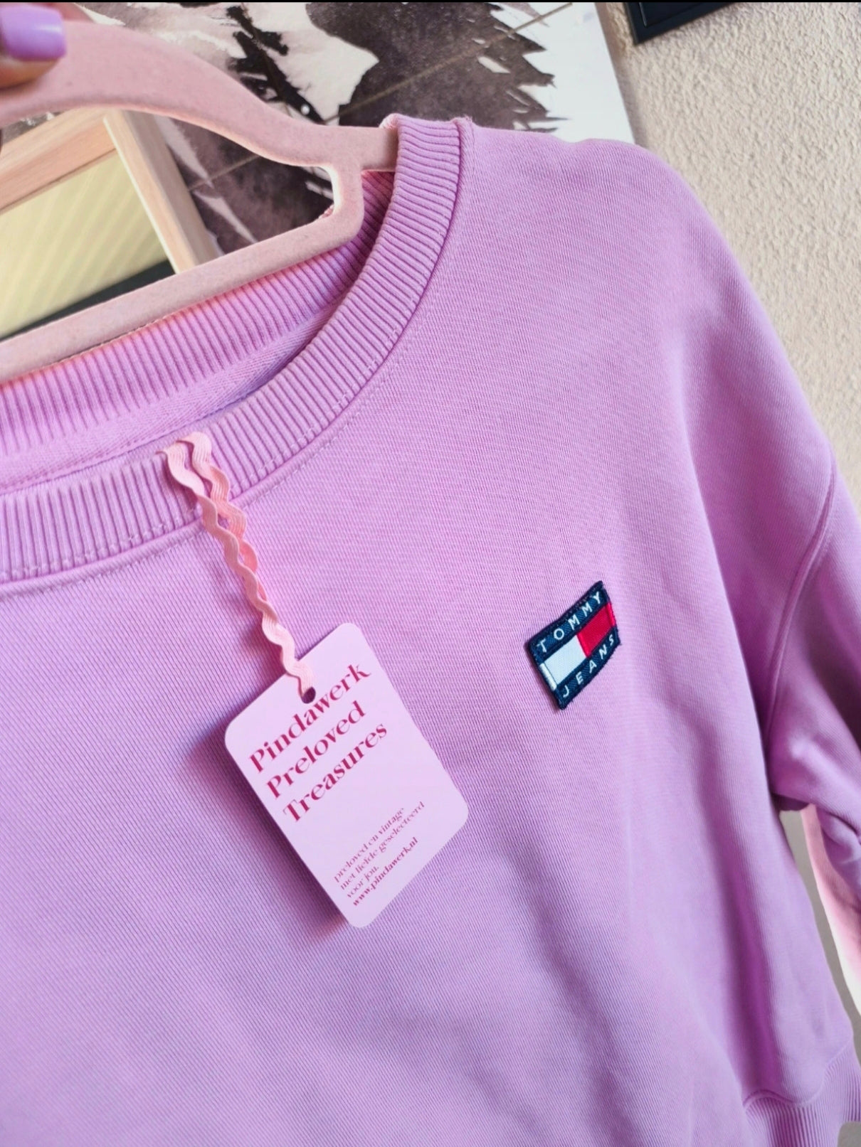 Tommy Jeans boxy fit sweater flamingo