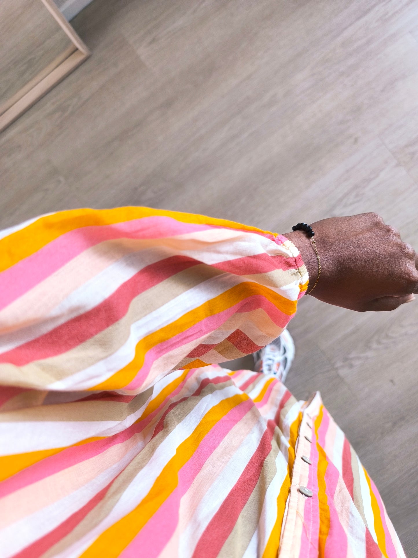Garcia striped cotton candy jurk