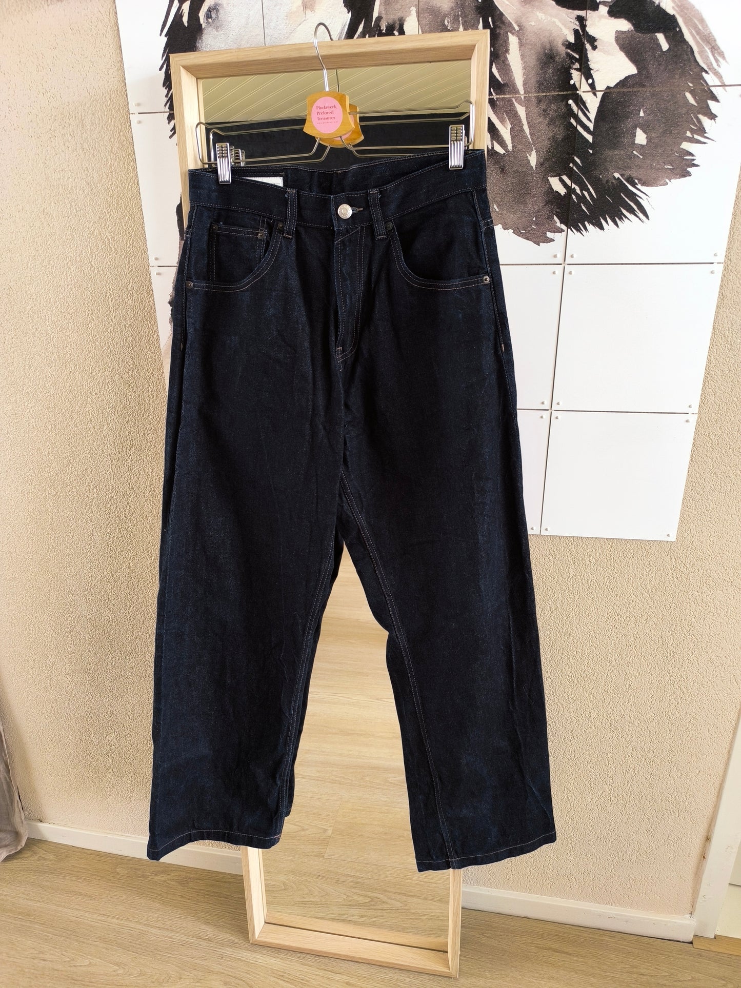 Zara relaxed fit high waist wide leg jeans