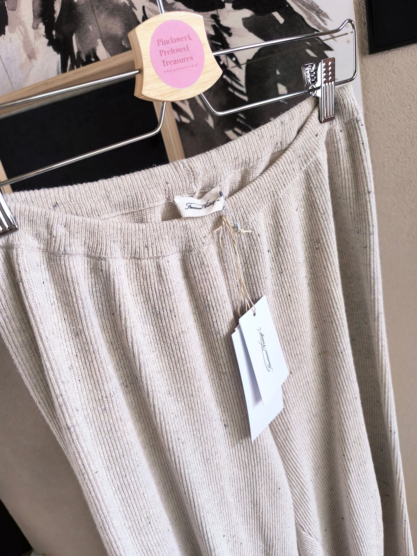 American Vintage Dozborow joggers ecru chine