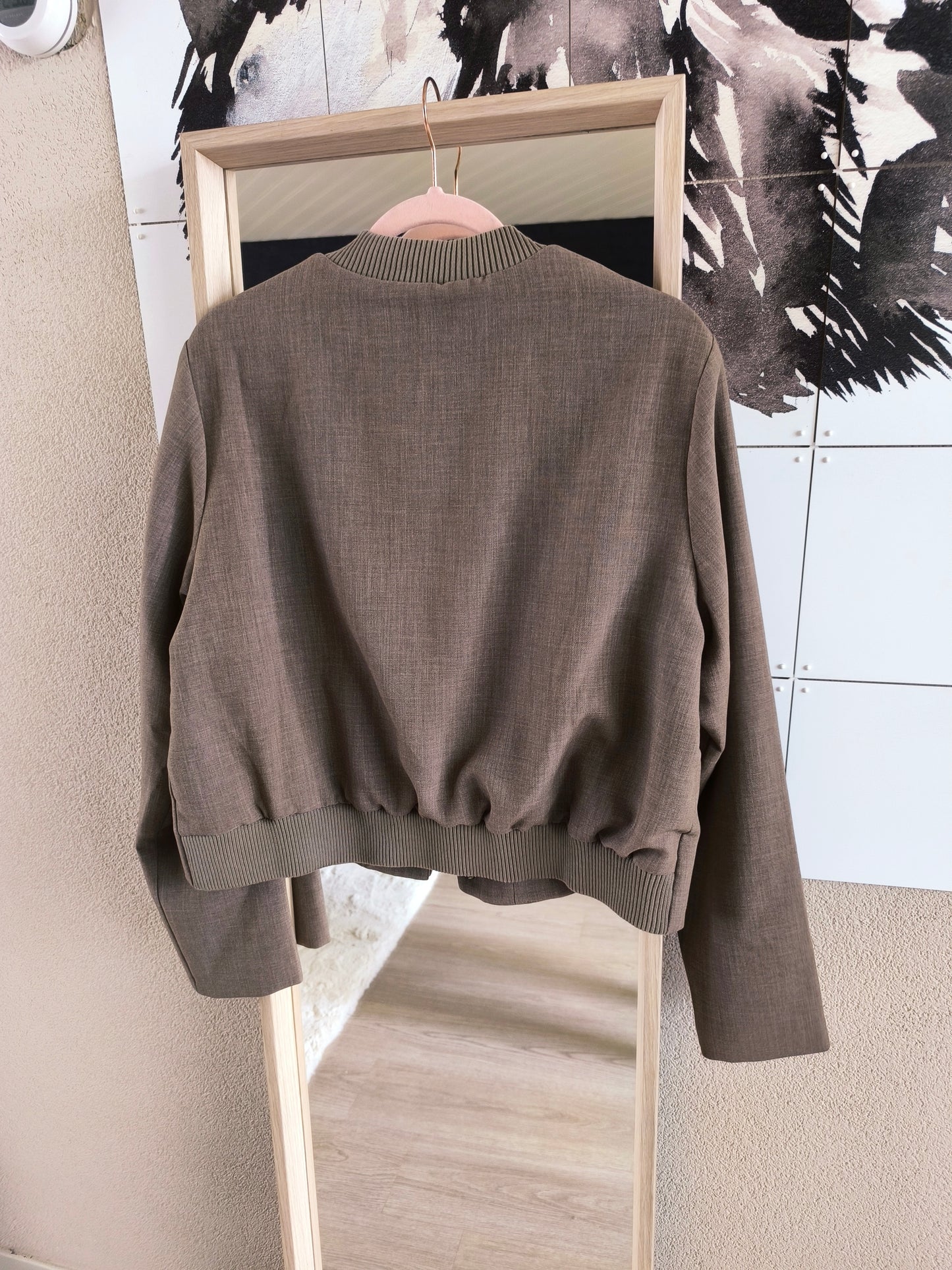 Geisha tailored bomber jacket dark taupe (B-keuze)
