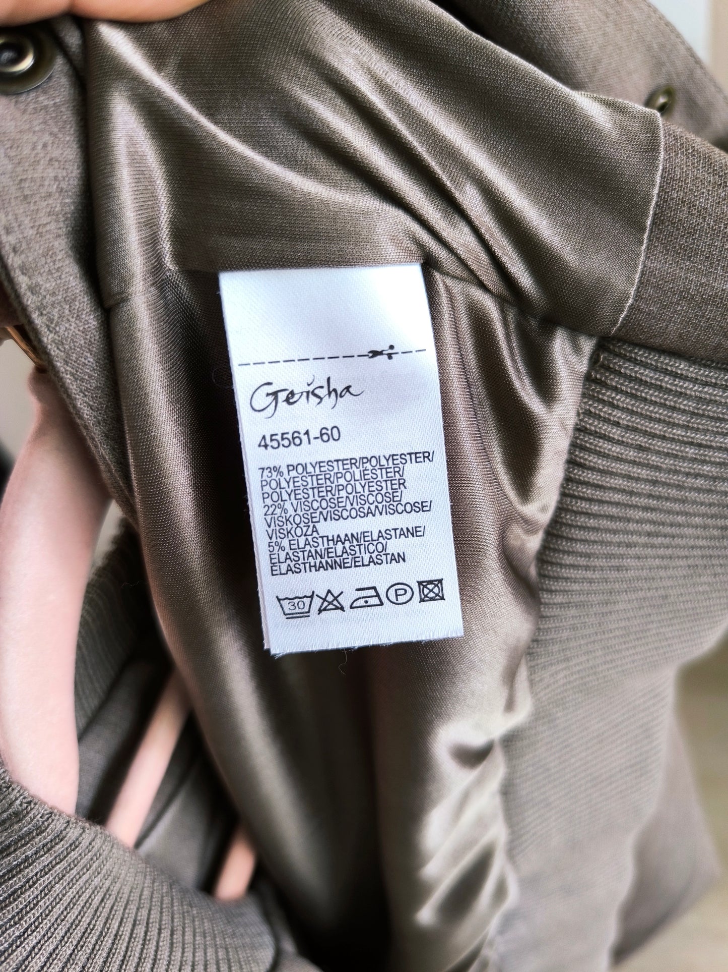Geisha tailored bomber jacket dark taupe (B-keuze)