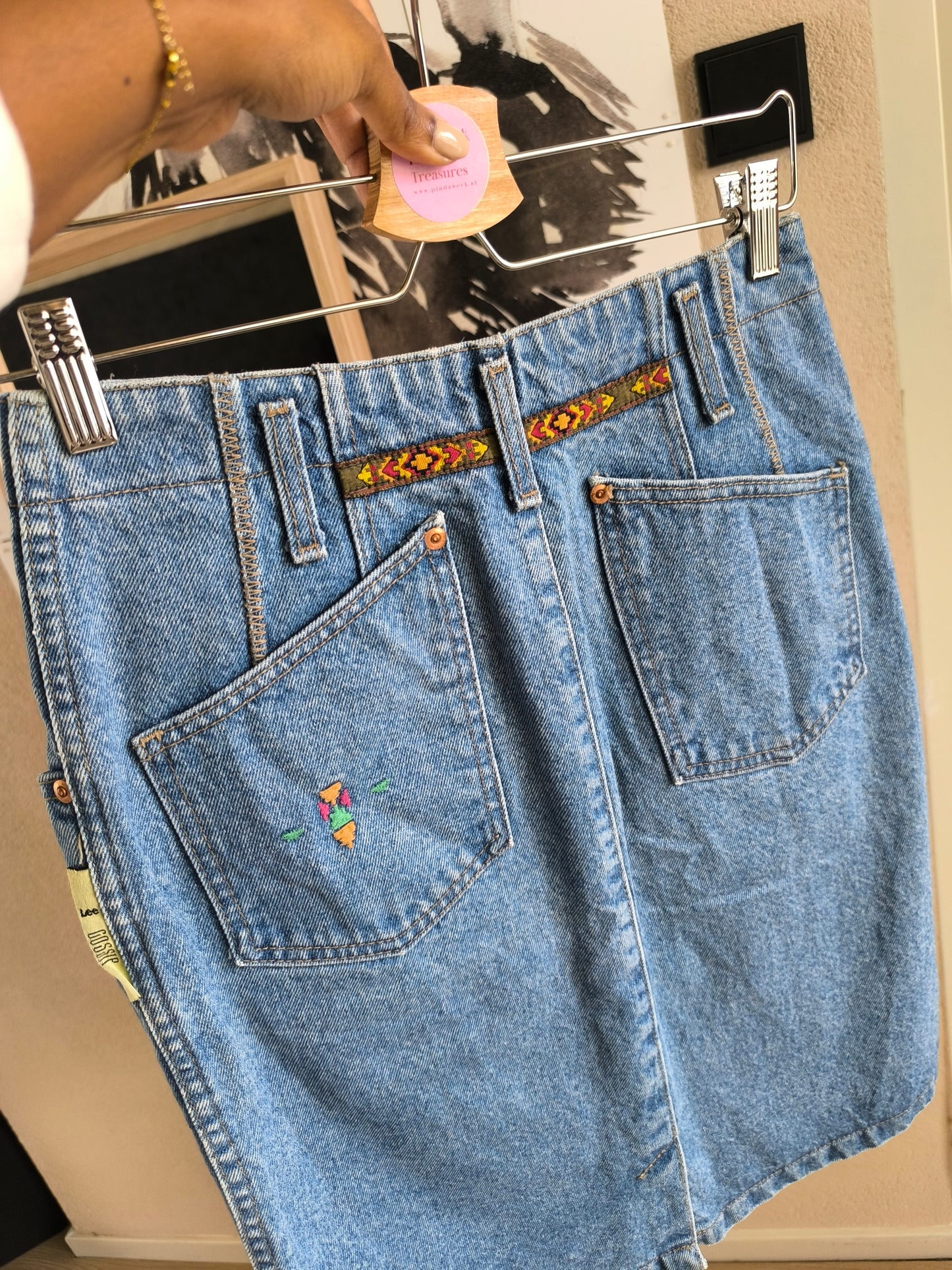 Vintage unieke LEE Gossip denim rok