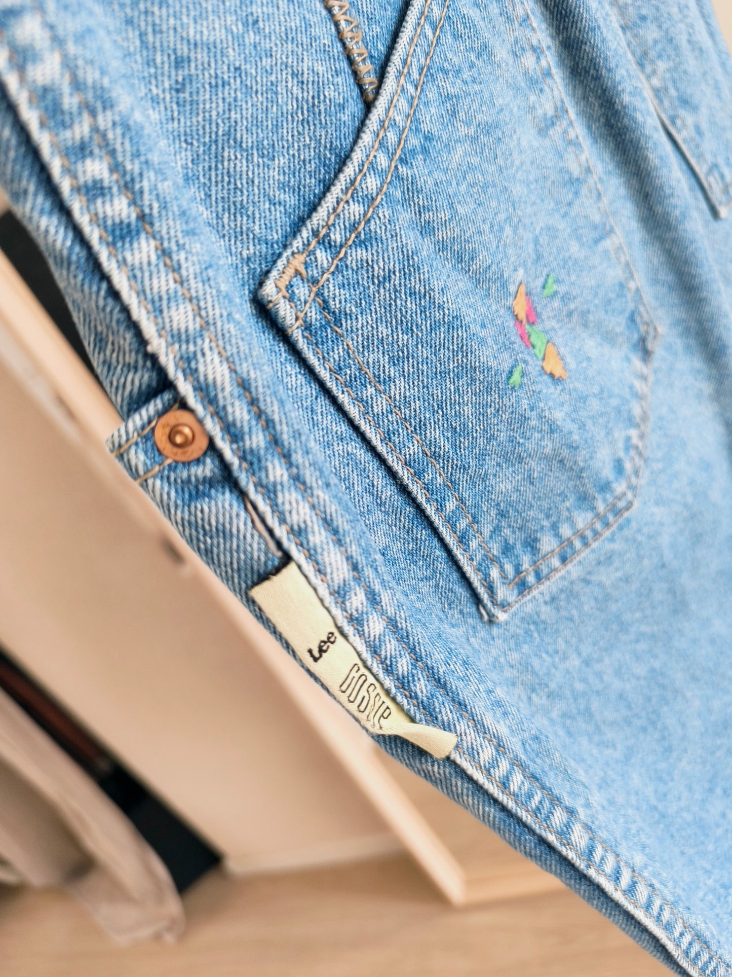 Vintage unieke LEE Gossip denim rok