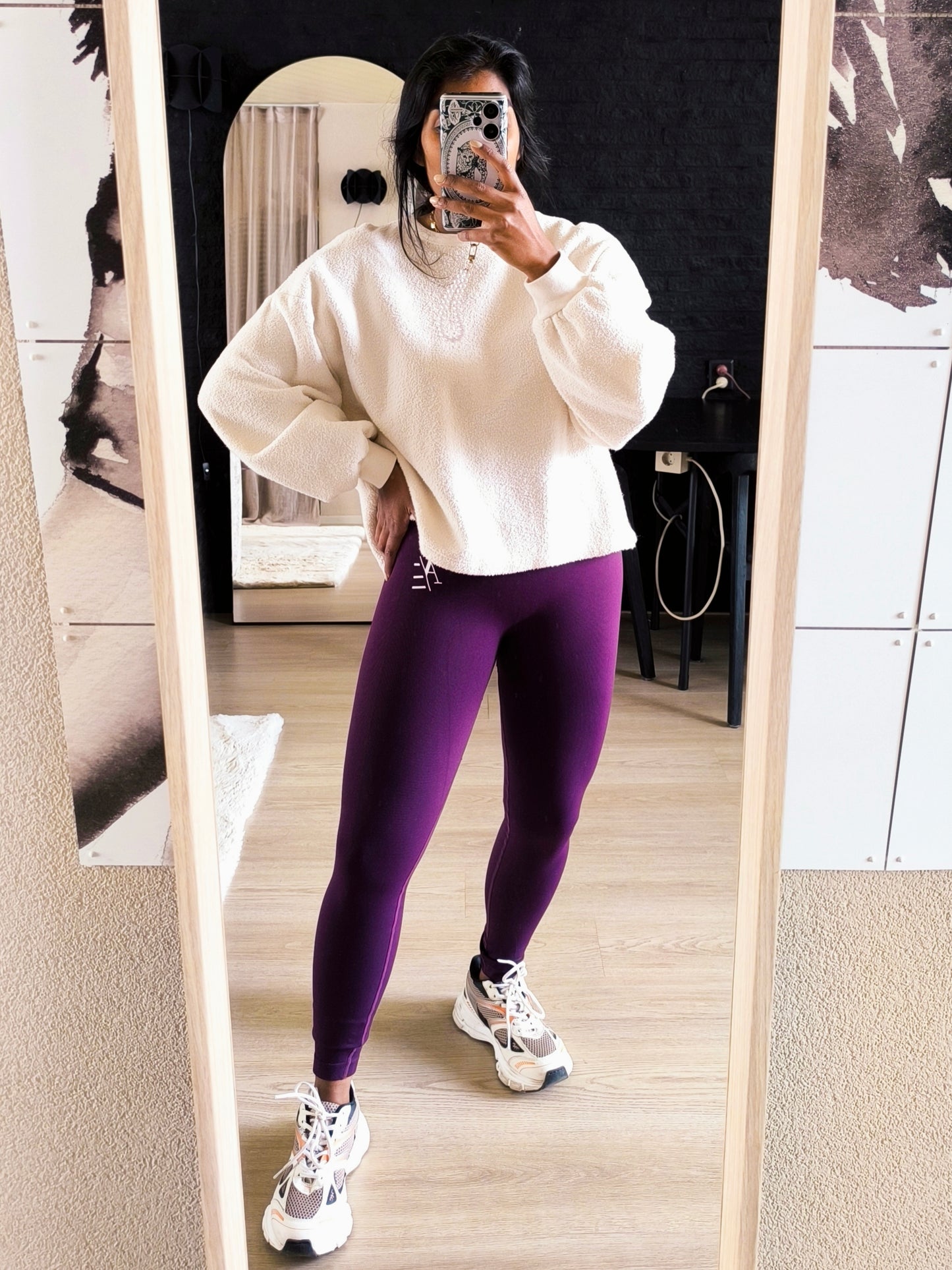Ares crunch sport tights midnight purple