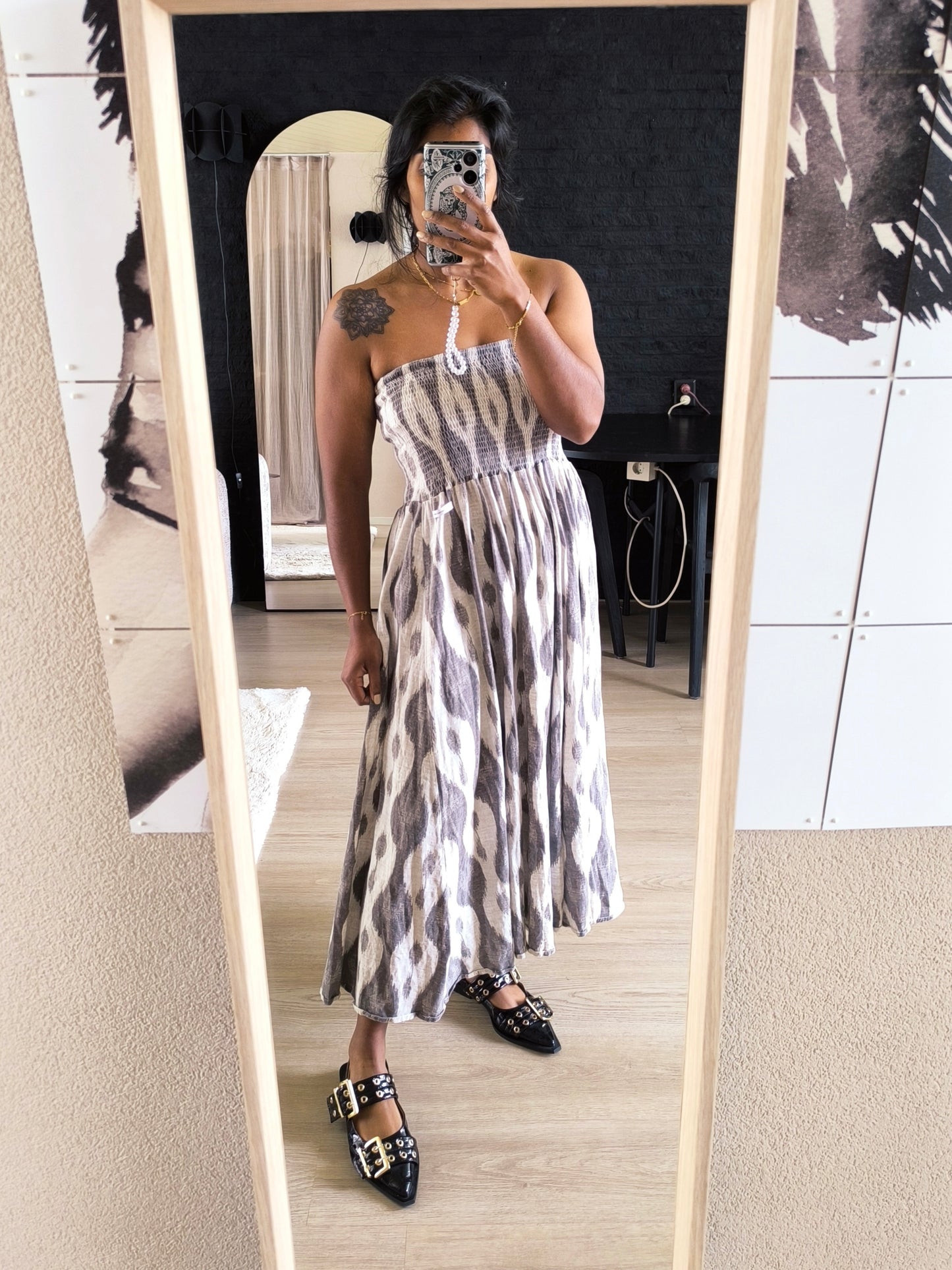 10DAYS organic cotton strapless jurk