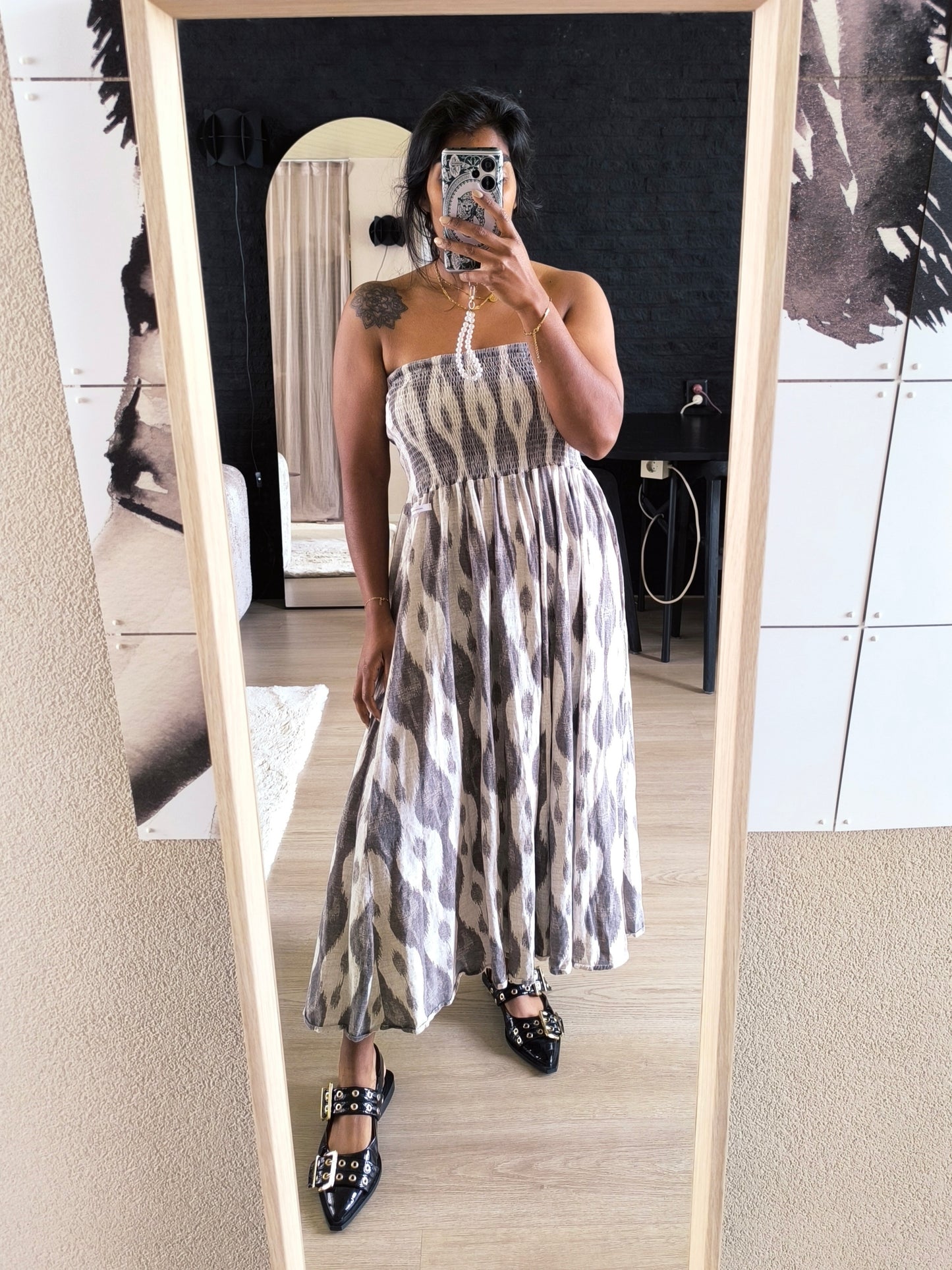 10DAYS organic cotton strapless jurk