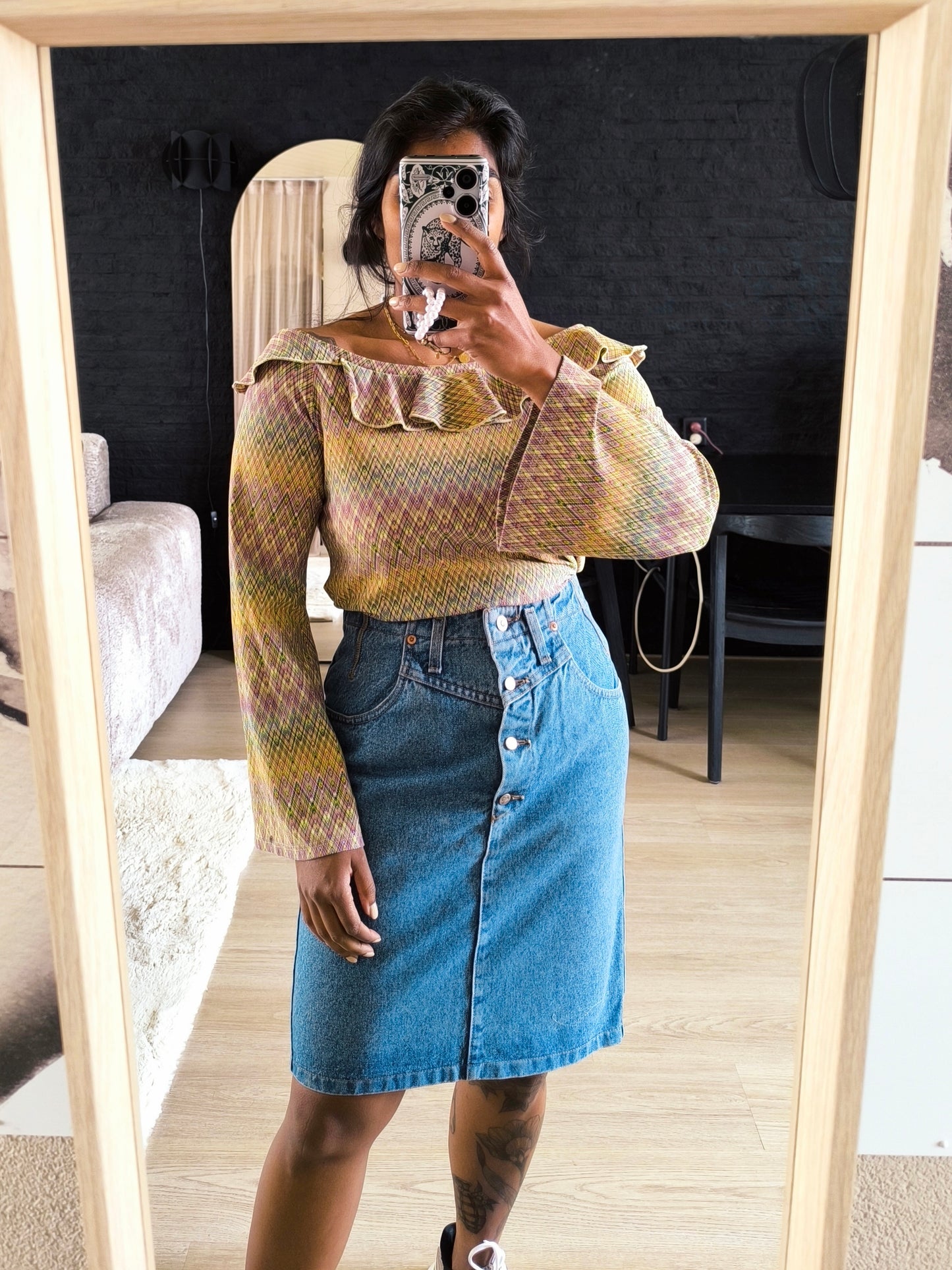 Vintage unieke LEE Gossip denim rok