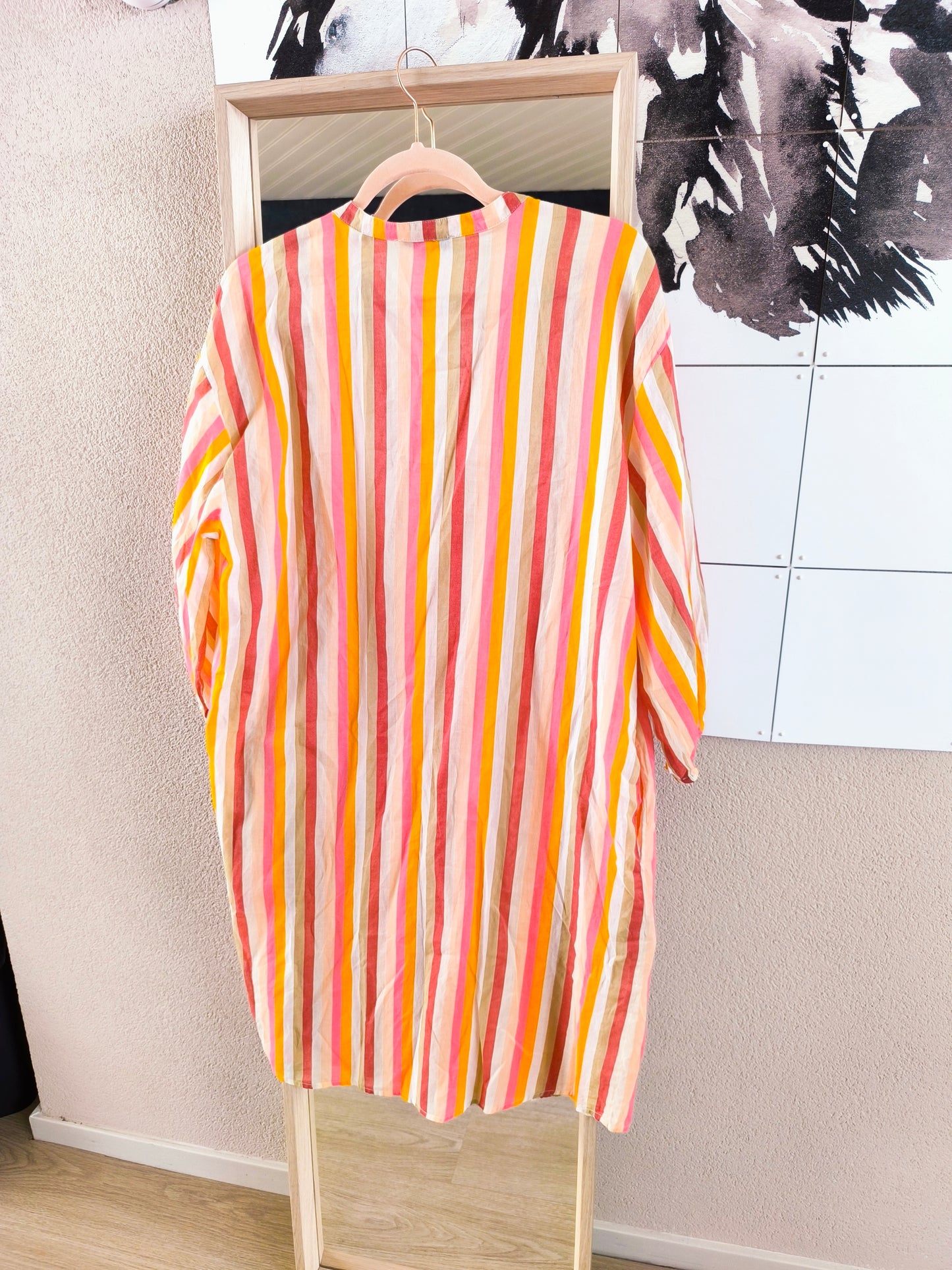 Garcia striped cotton candy jurk