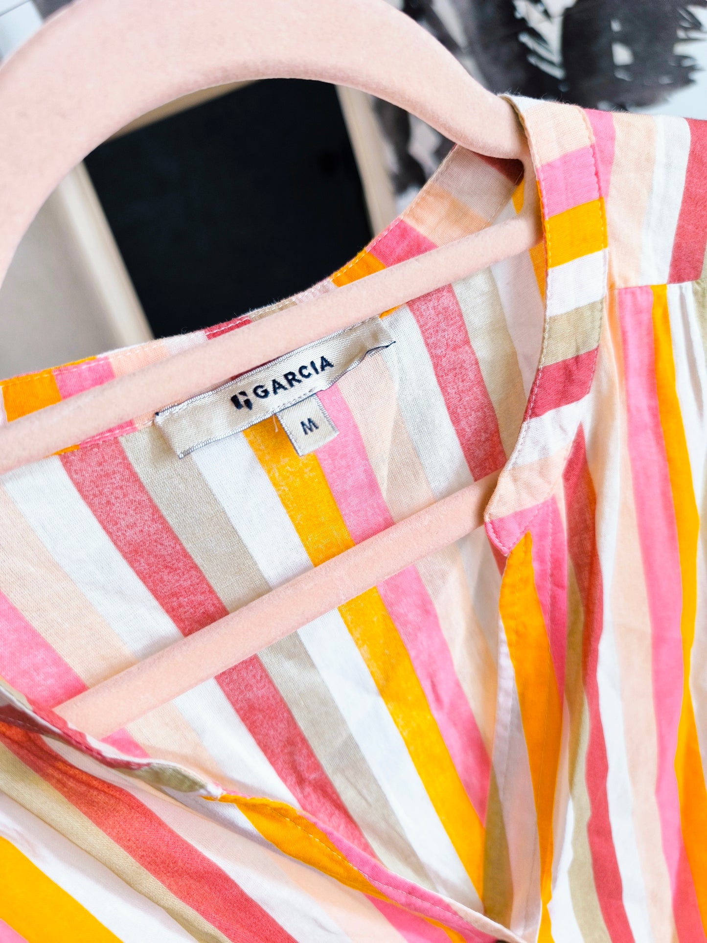 Garcia striped cotton candy jurk