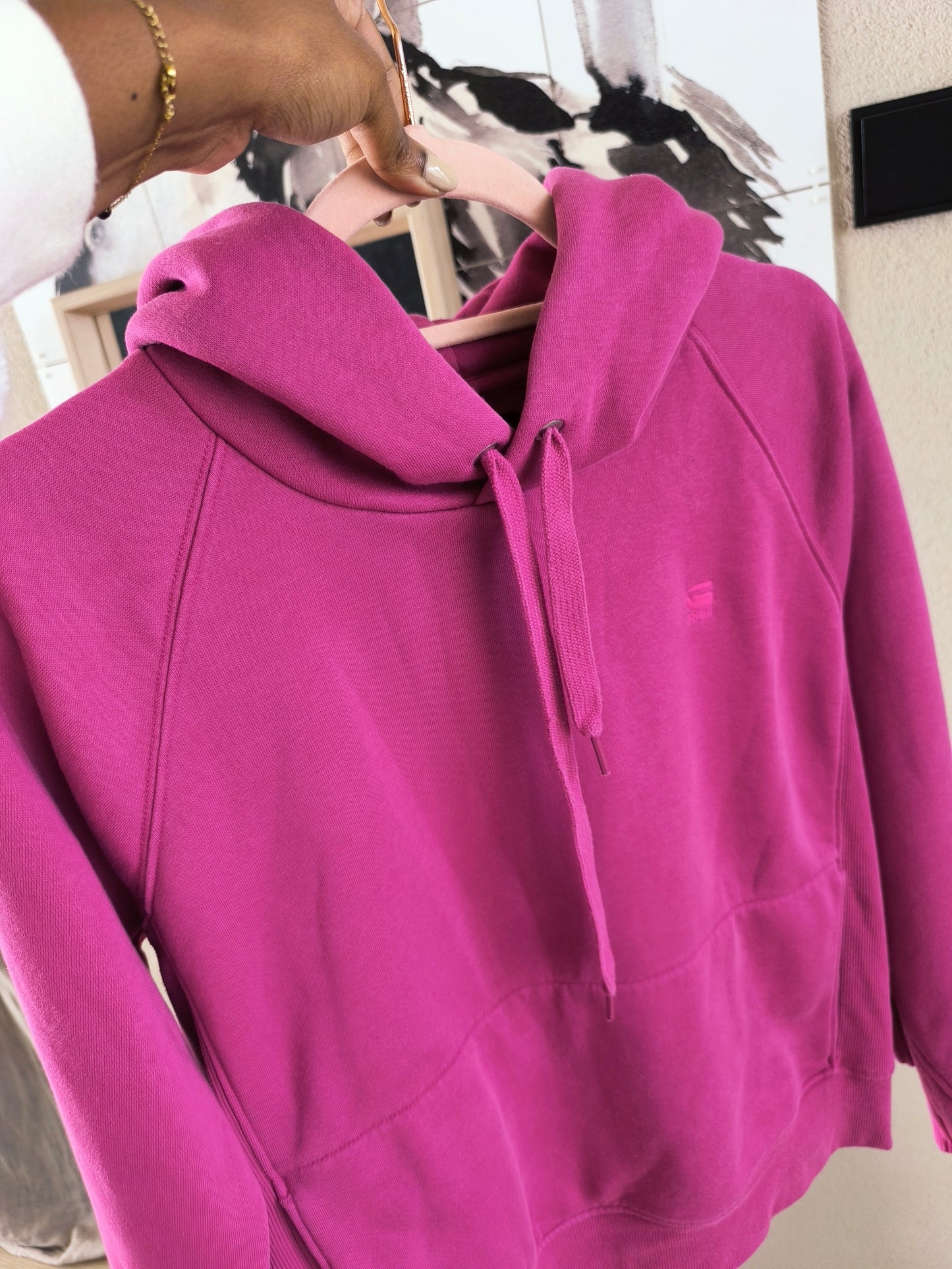 G-STAR Premium Core hoodie 2.0 fuchsia