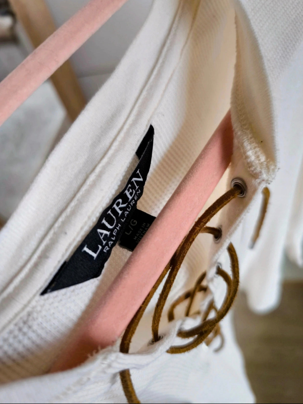 Lauren Ralph Lauren seersucker top ecru