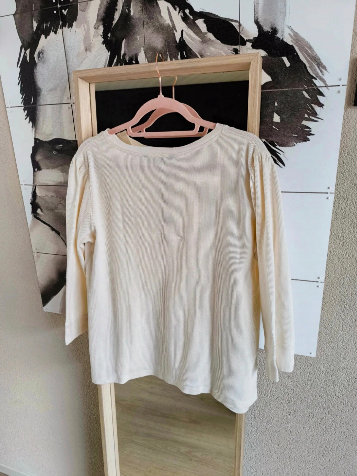 Lauren Ralph Lauren seersucker top ecru