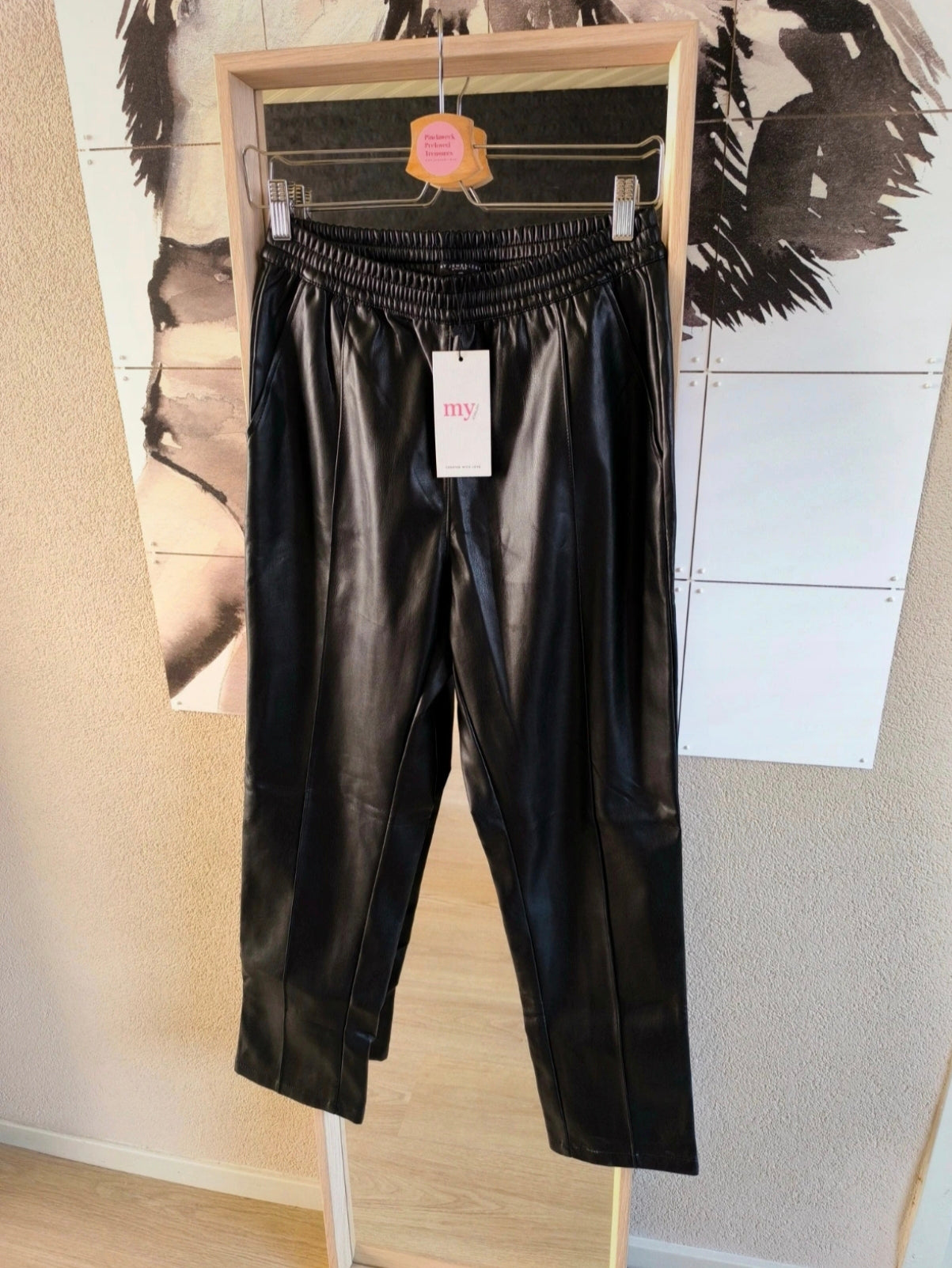 My Jewellery Limited vegan leather pants zwart