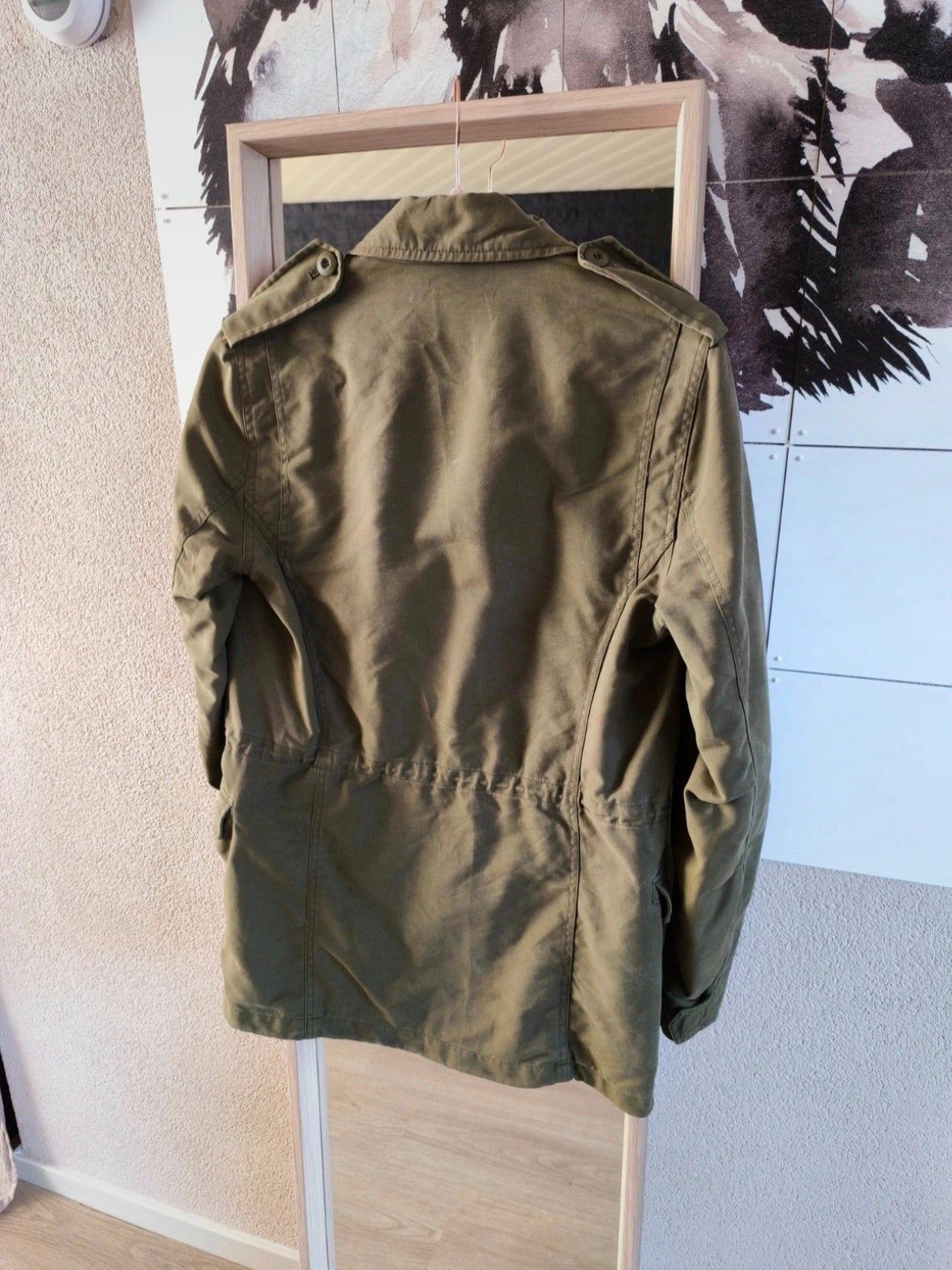 Sandro Paris classic parka jacket khaki
