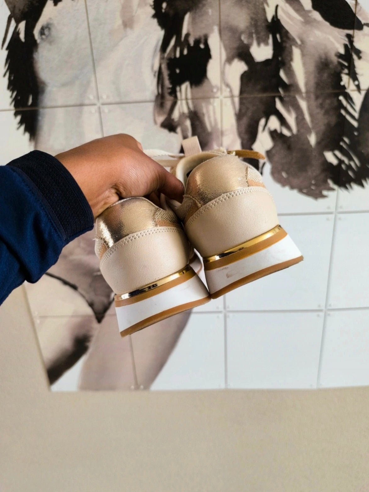Tamaris zip sneaker ivory comb