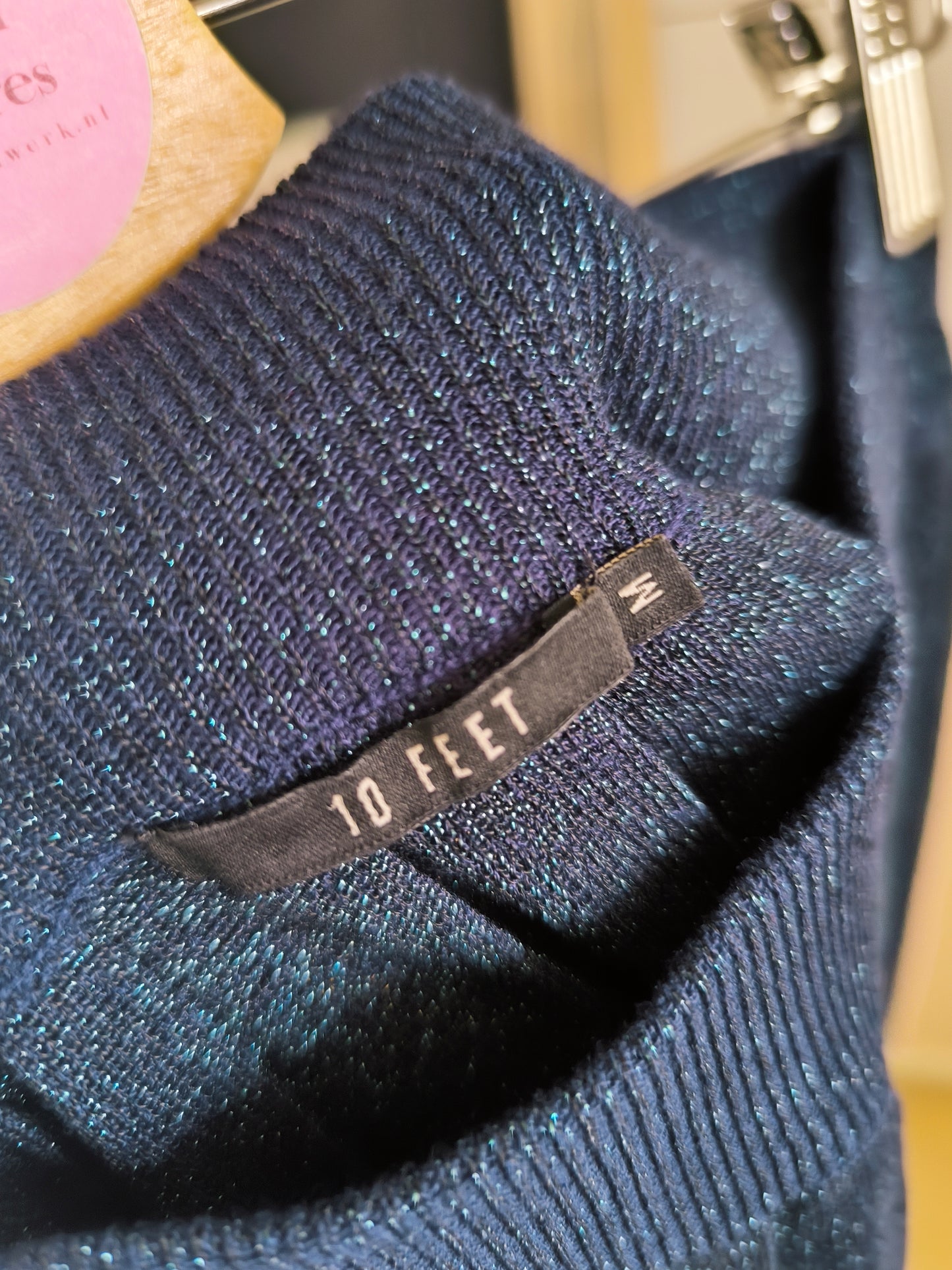 GRATIS BIJ BESTEDING V.A. €100 - 10FEET lurex plissé rok navy