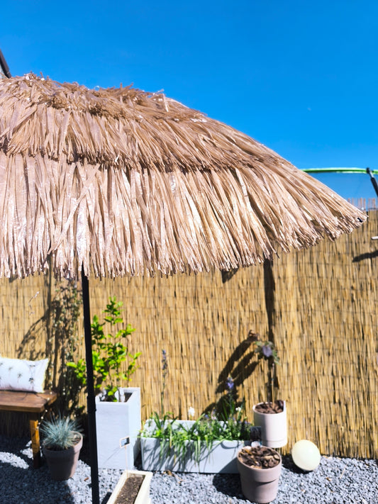 Parasol the fringe bohemian natural beige