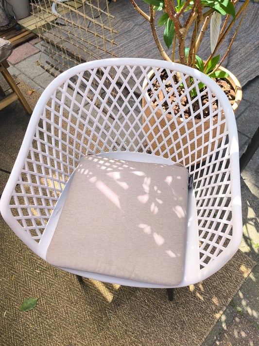 Tuinstoelen set/4 webbing warm grey