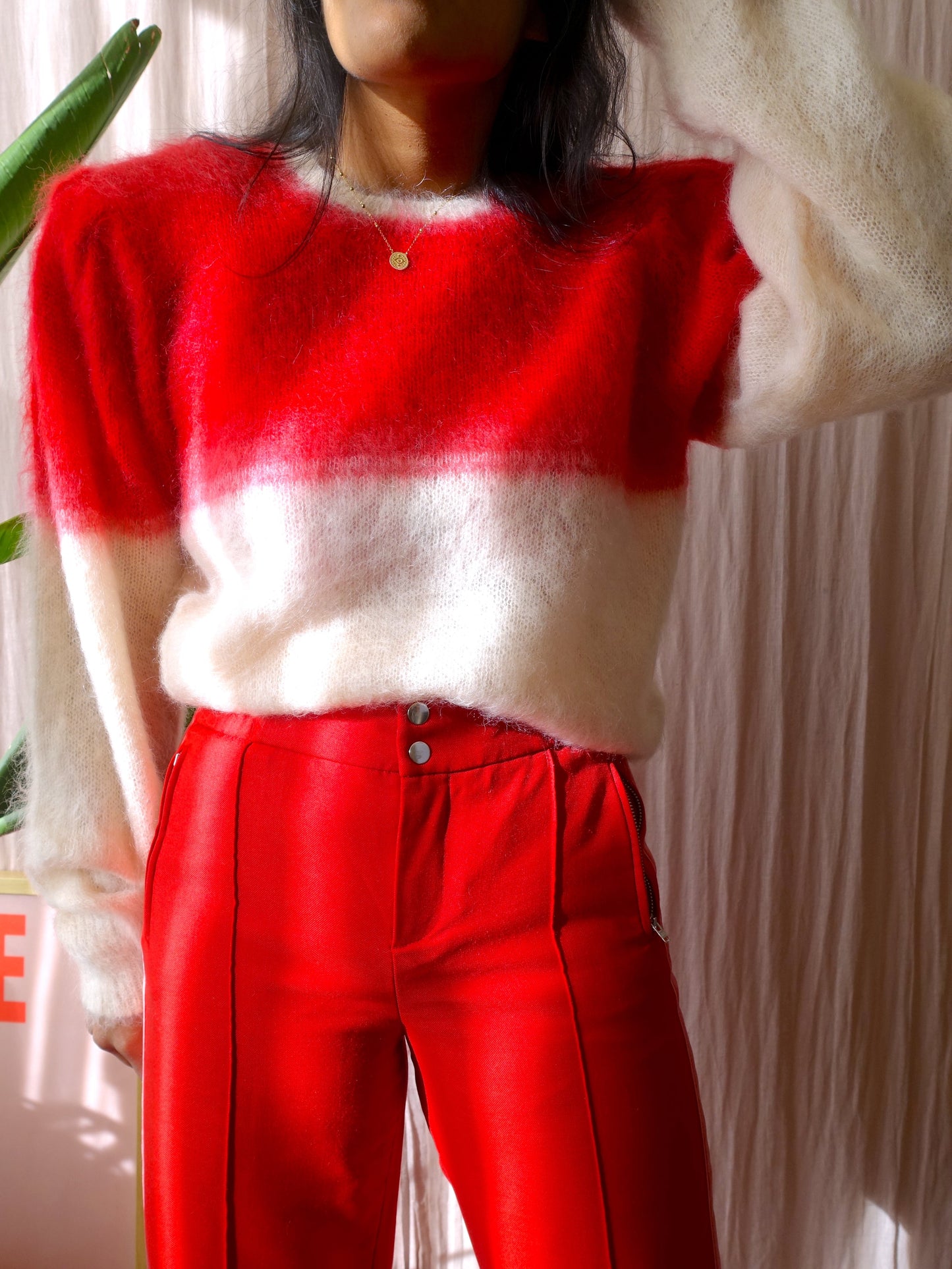 Drykorn high rise wide leg trousers rood