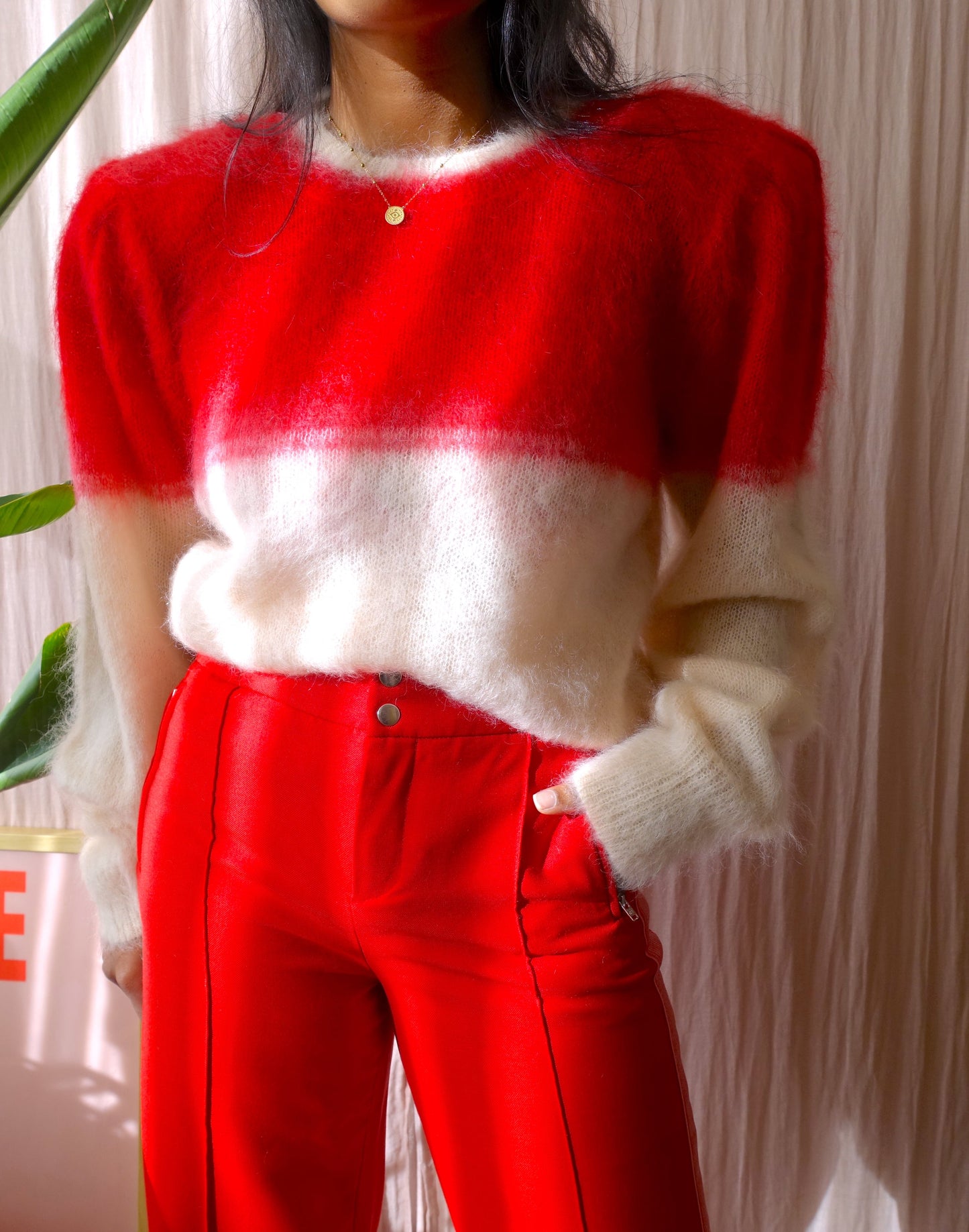 Isabel Marant deniz shoulder padded mohair knit