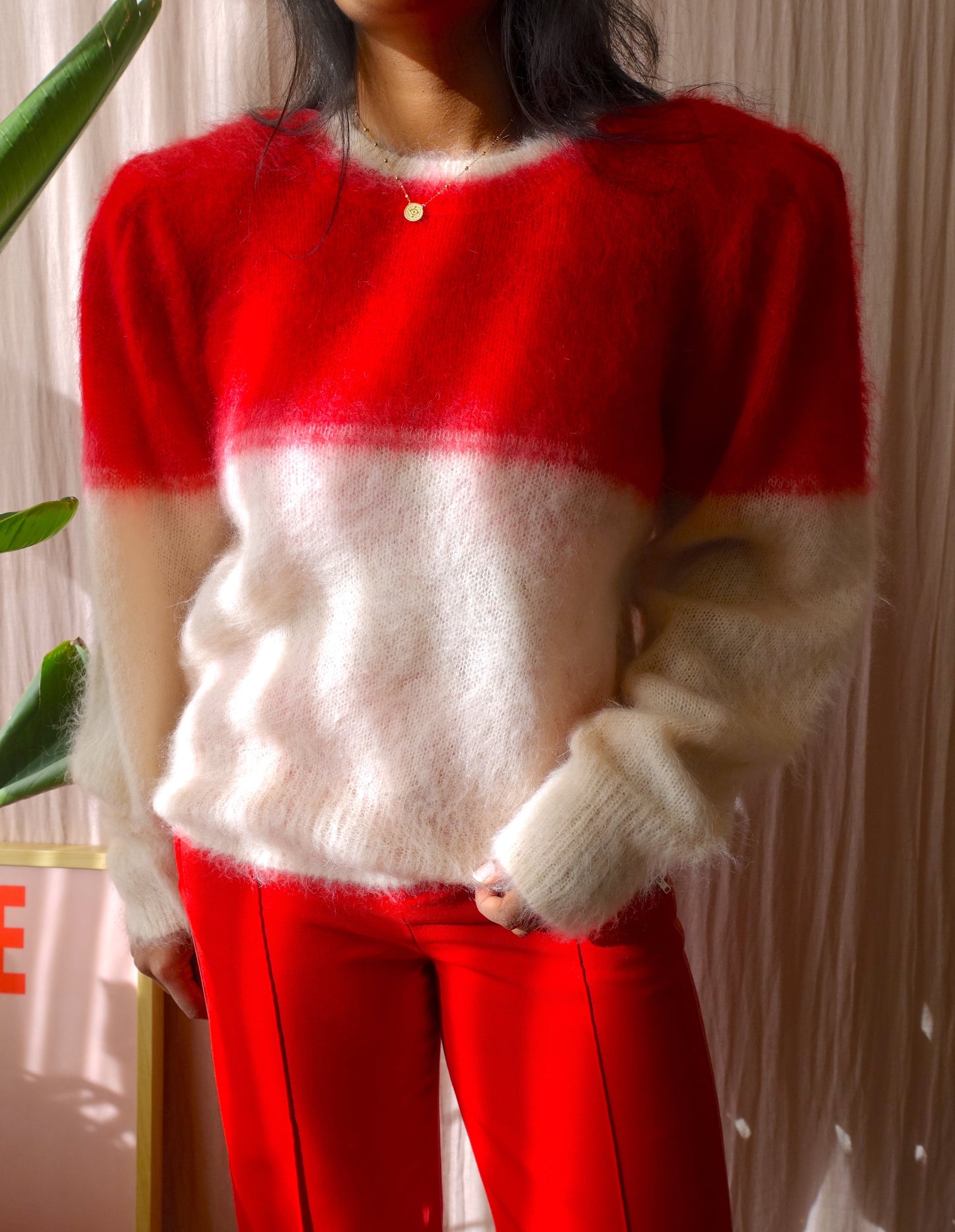 Isabel Marant deniz shoulder padded mohair knit