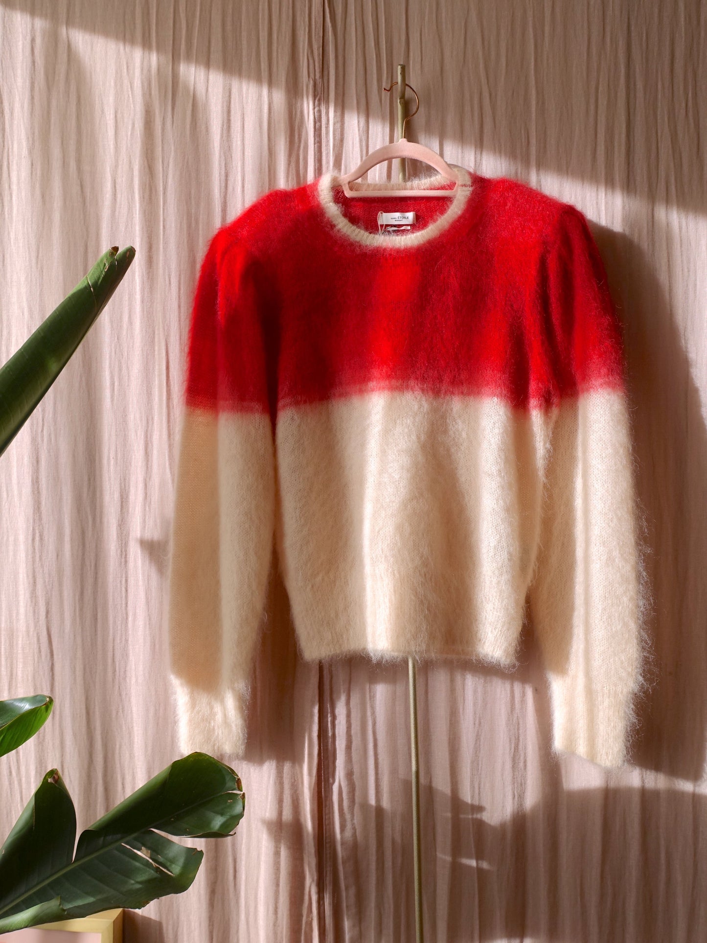 Isabel Marant deniz shoulder padded mohair knit