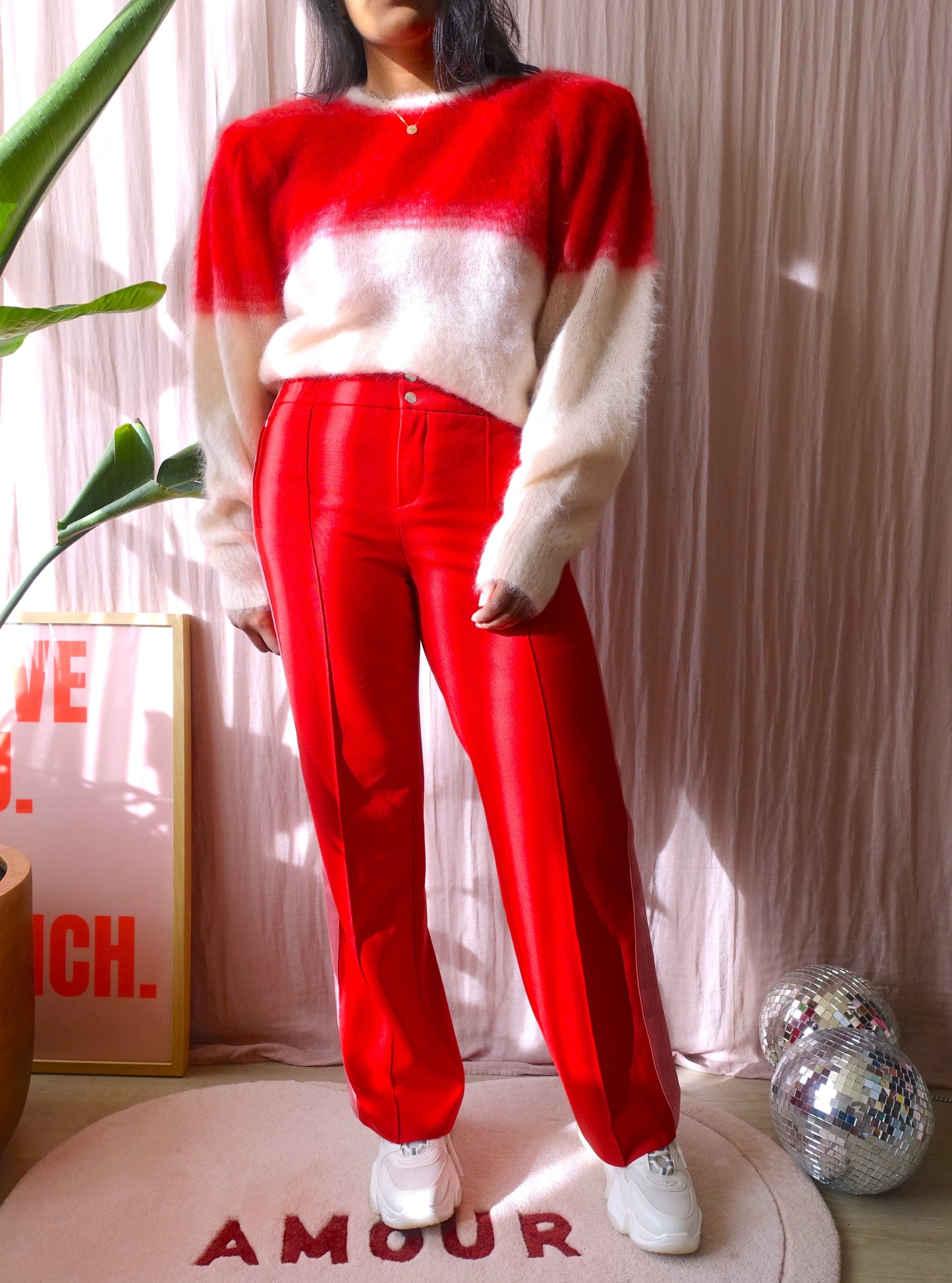 Isabel Marant deniz shoulder padded mohair knit