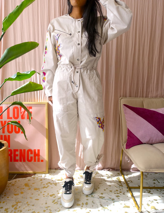 Isabel Marant embroiderd cotton jumpsuit gigi