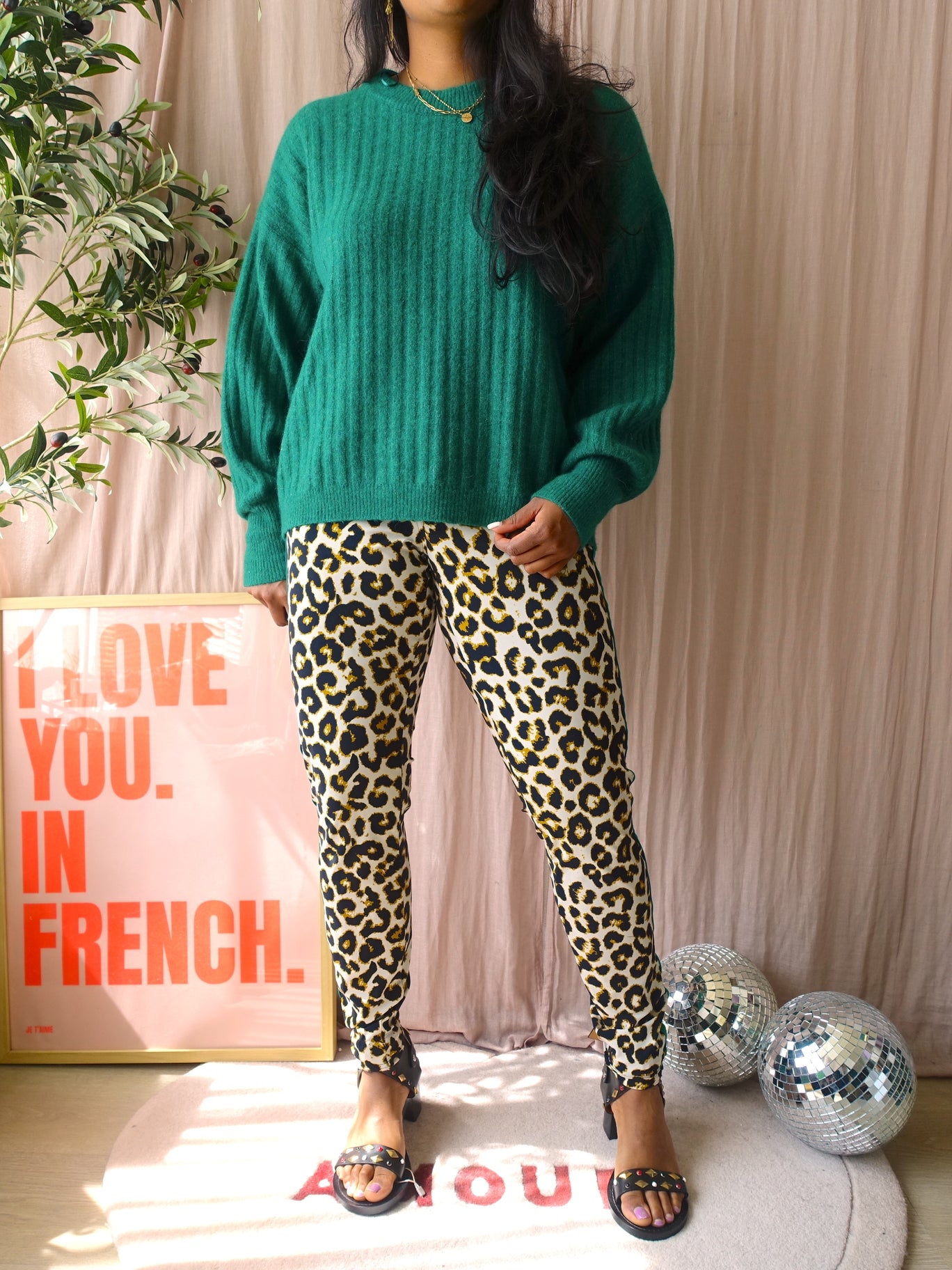 River Woods timeless rib knit emerald