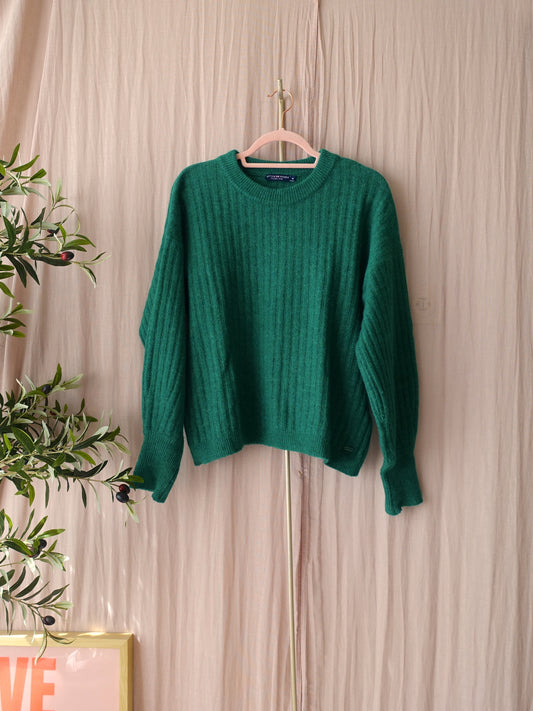 River Woods timeless rib knit emerald