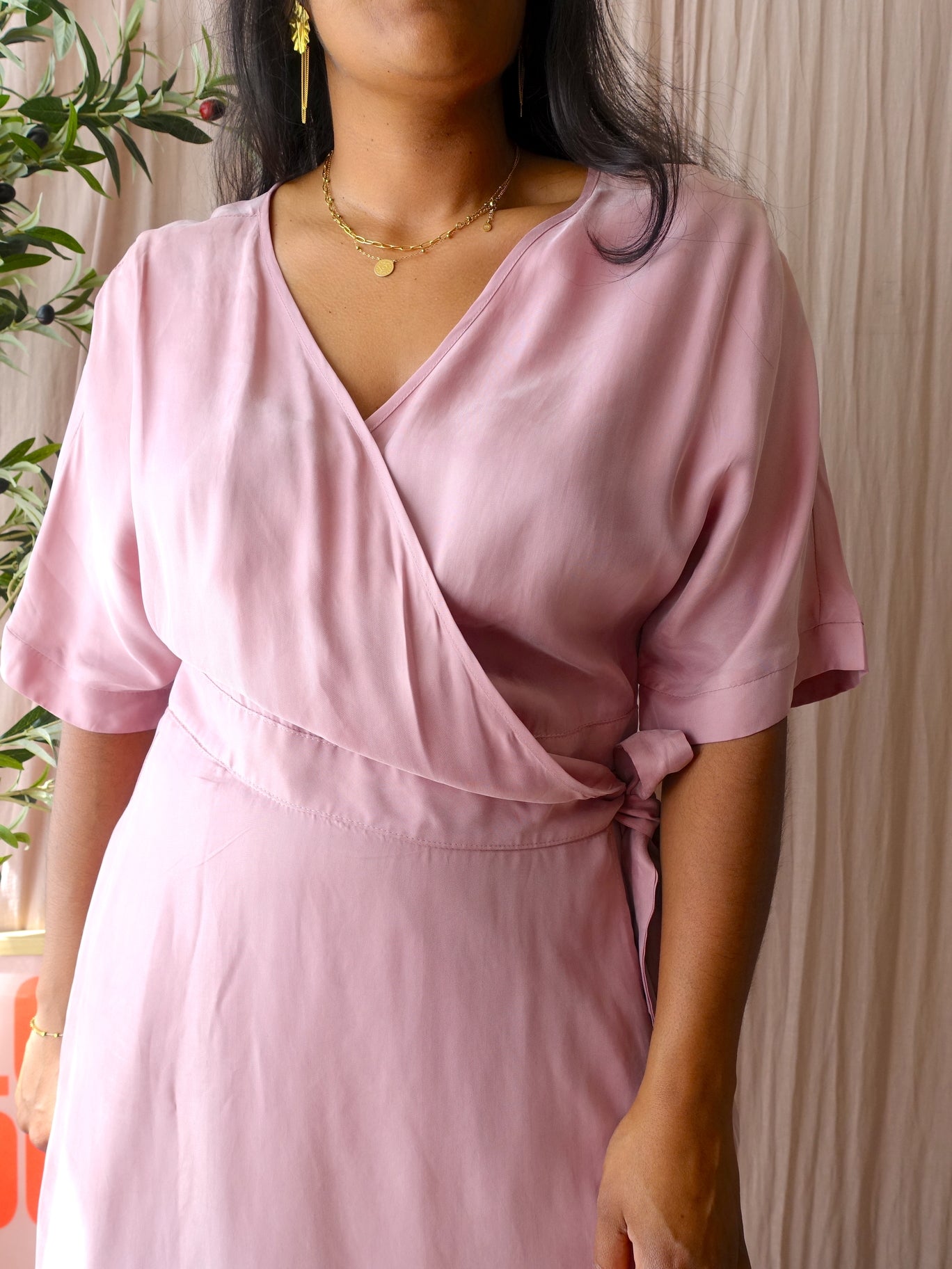 J.C. Sophie daphne cupro jurk blush