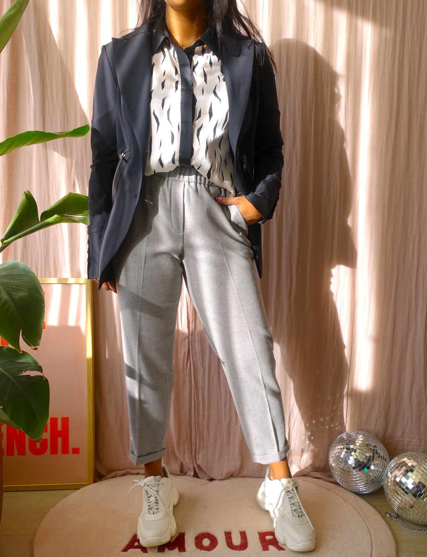 Antonelli Firenze the perfect woolmix pants classic grey