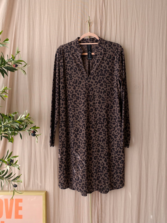 Jane Lushka gerrie technical travel quality jurk coffee