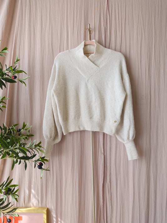 Josh V carther knit whisper white melange