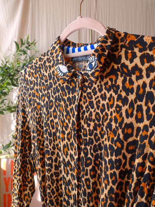 Juffrouw Jansen leopard blousejurk miep