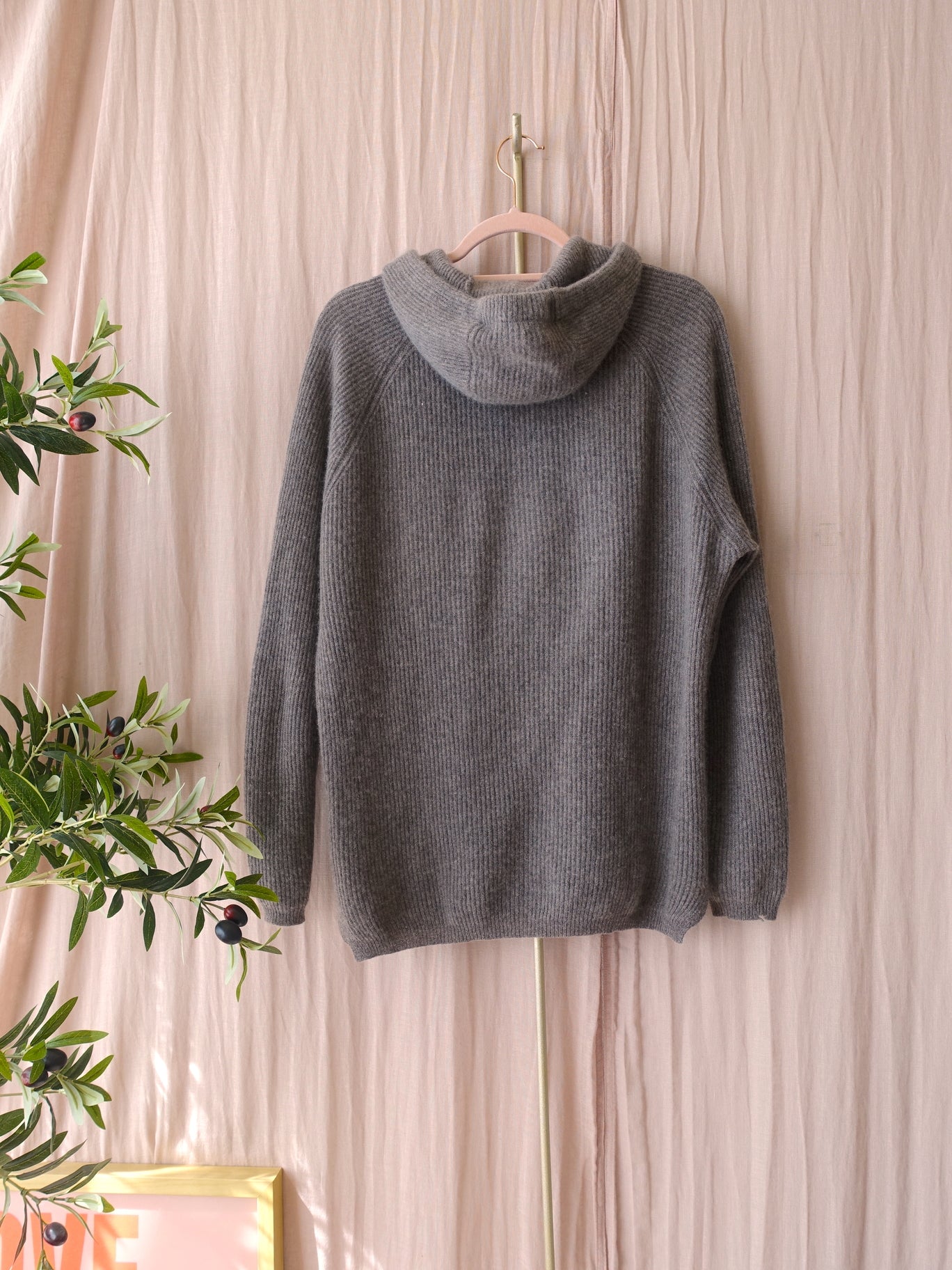 Jumper1234 100% Cashmere hoodie greige taupe